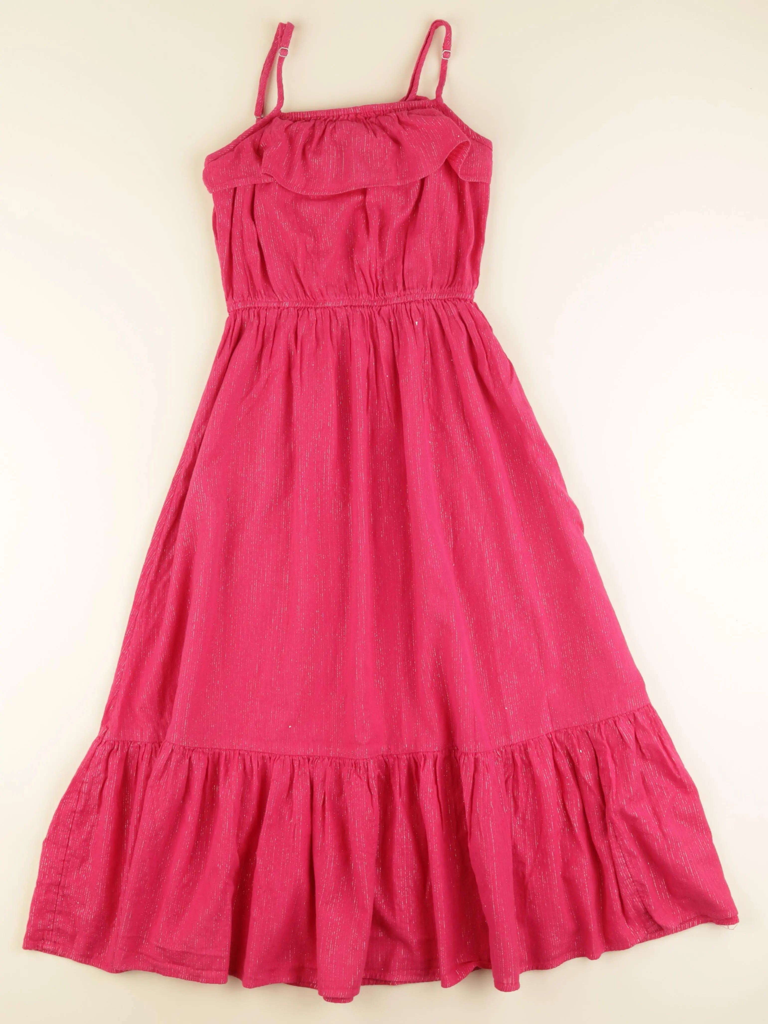 Monoprix - robe argent, rose - 12 ans