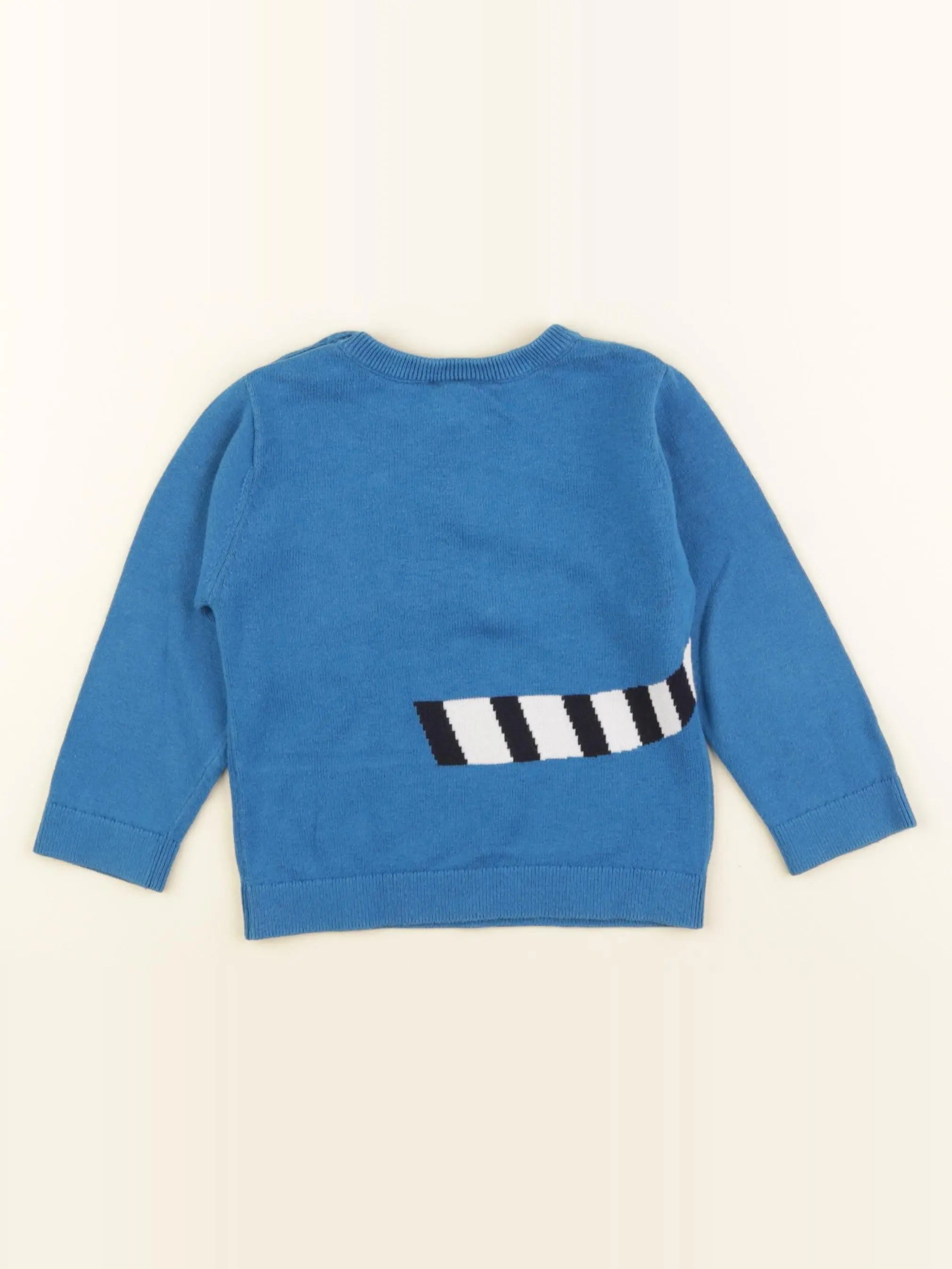 Jacadi - pull imprimé au dos bleu - 18 mois