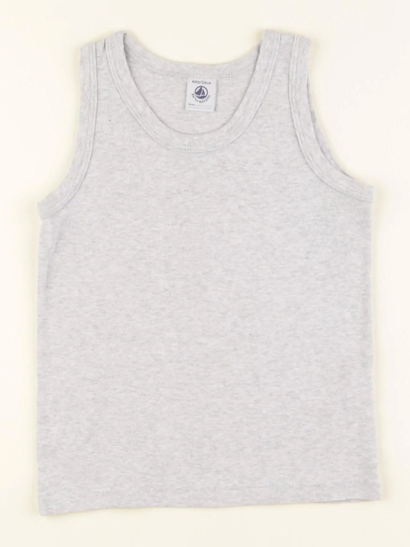 Petit Bateau - maillot de corps gris - 6 ans