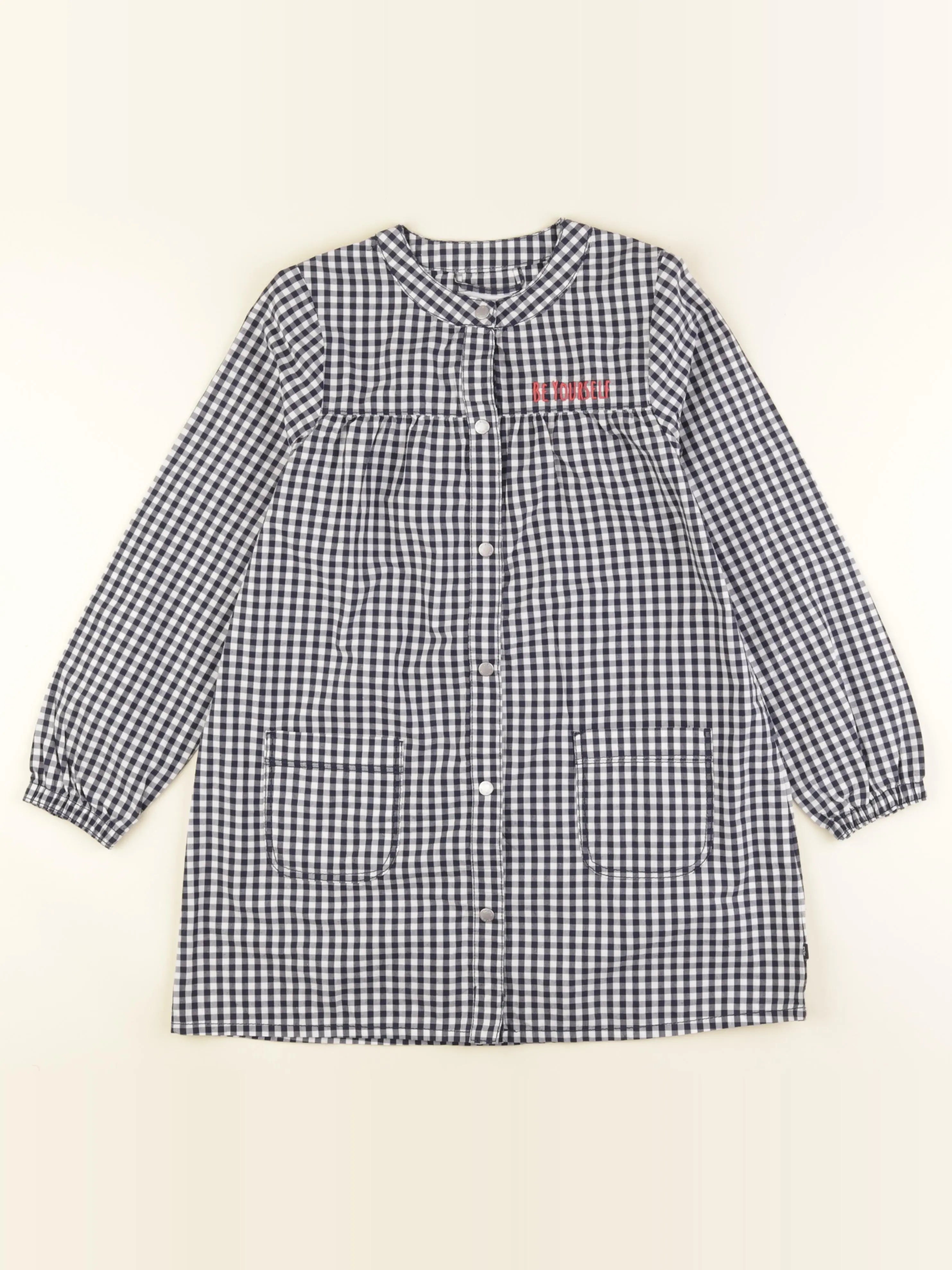 Okaidi - blouse d'école bleu, blanc - 8/9 ans