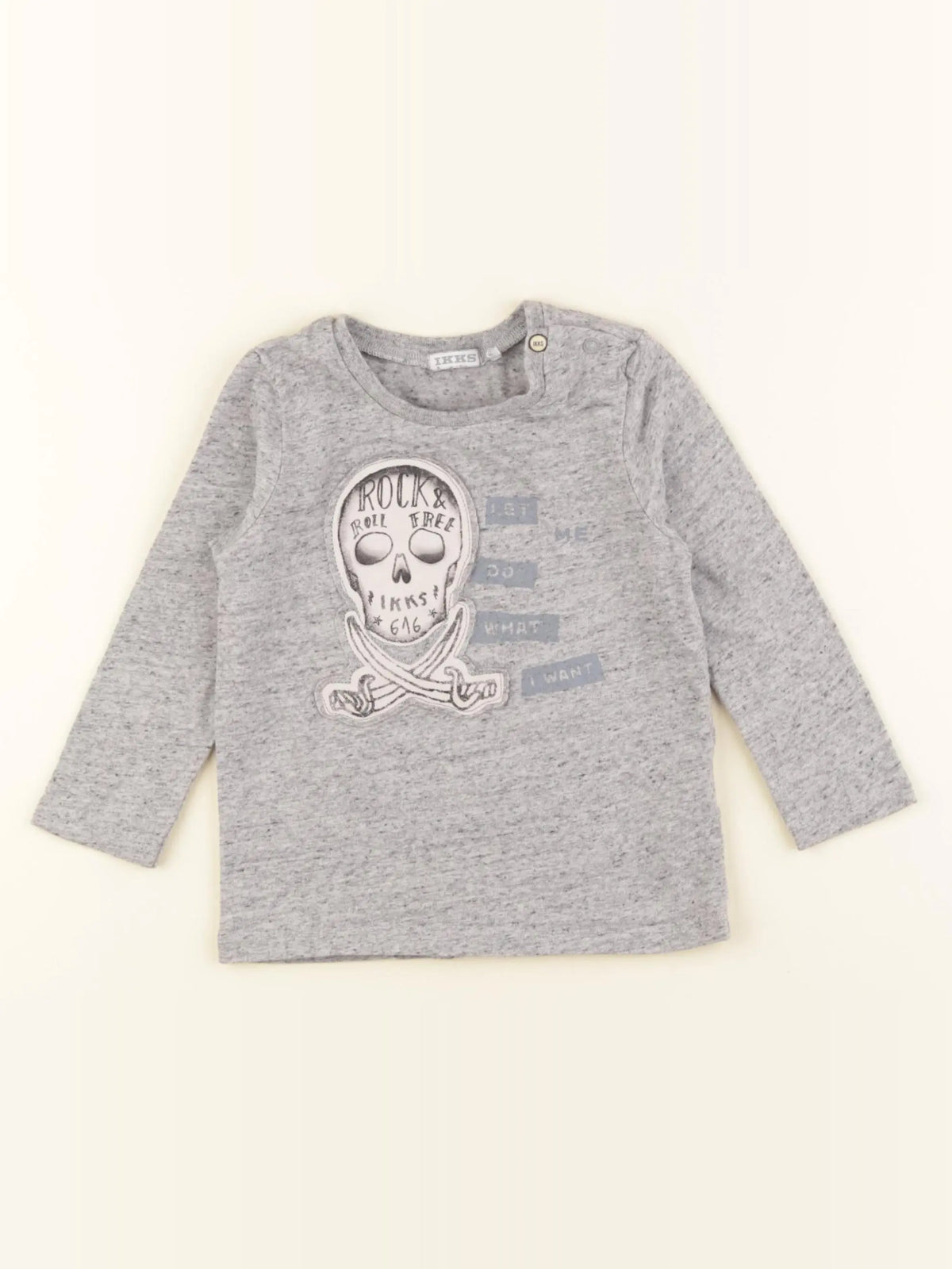 IKKS - tee-shirt gris - 18 mois