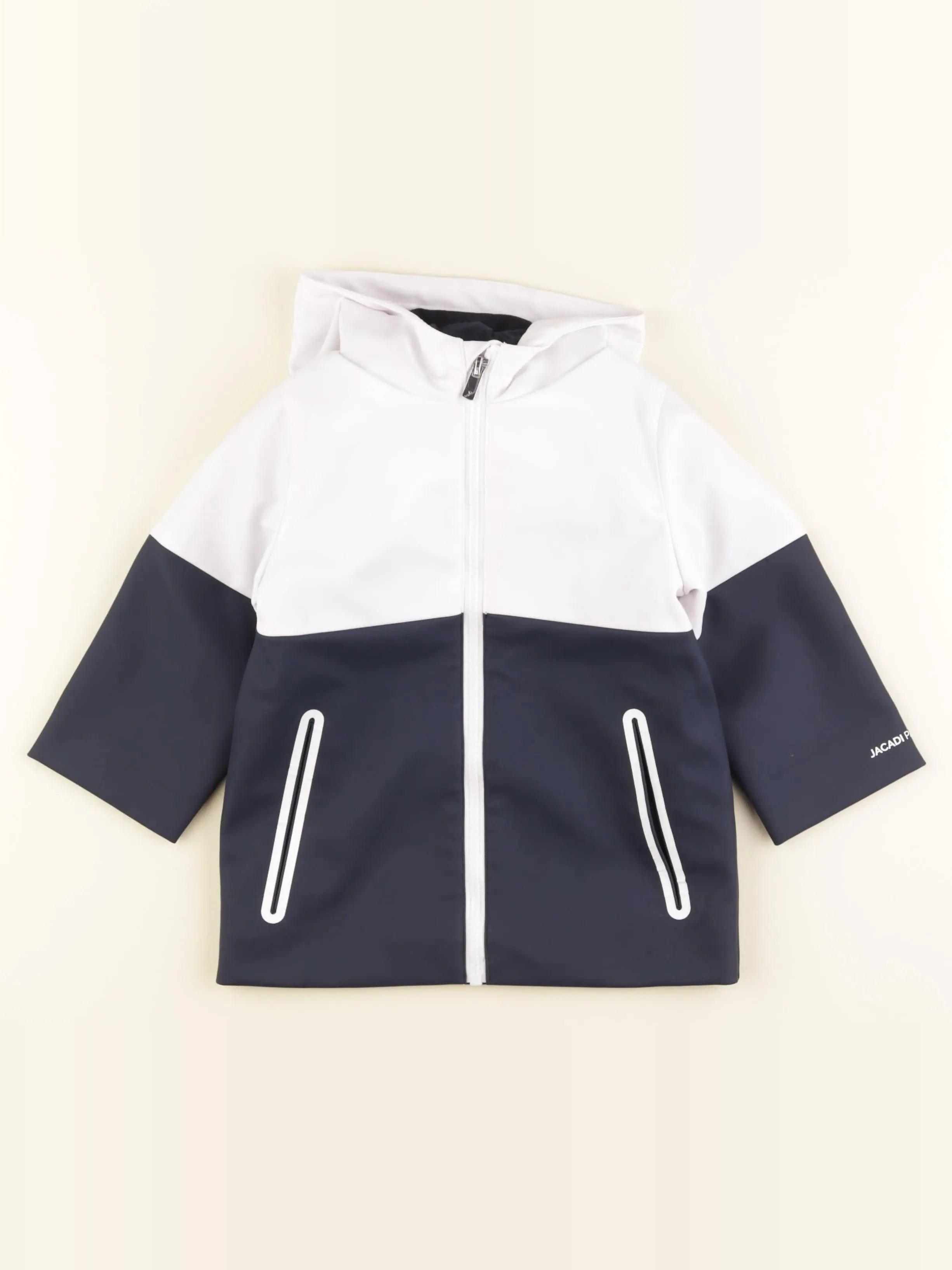 Jacadi - imperméable blanc, bleu - 24 mois