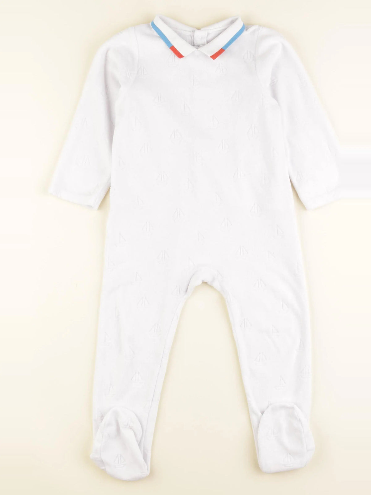 Jacadi - pyjama velours blanc - 24 mois