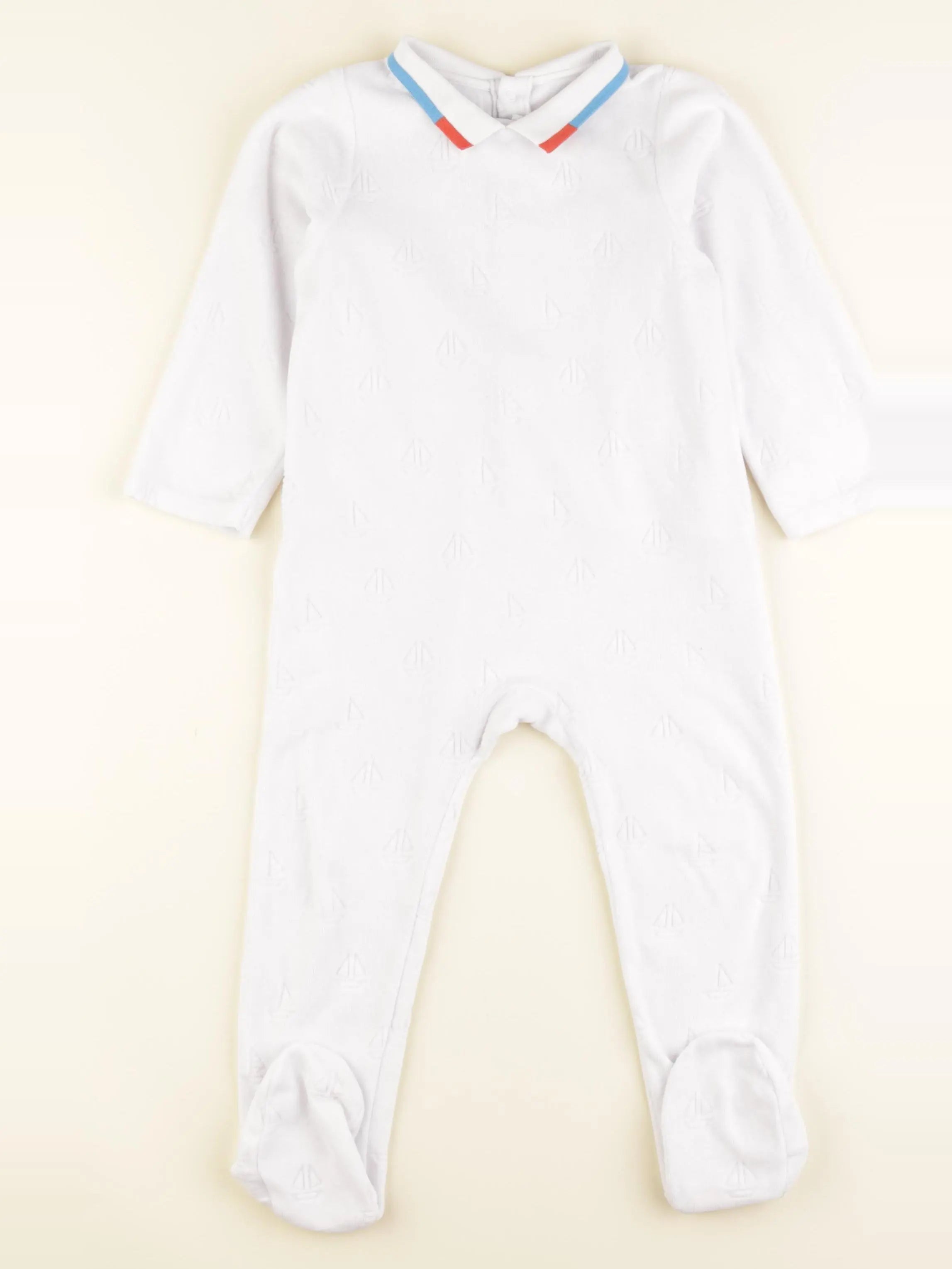 Jacadi - pyjama velours blanc - 24 mois