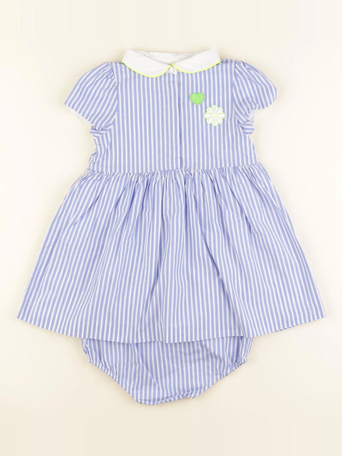 Jacadi - robe blanc, bleu - 36 mois