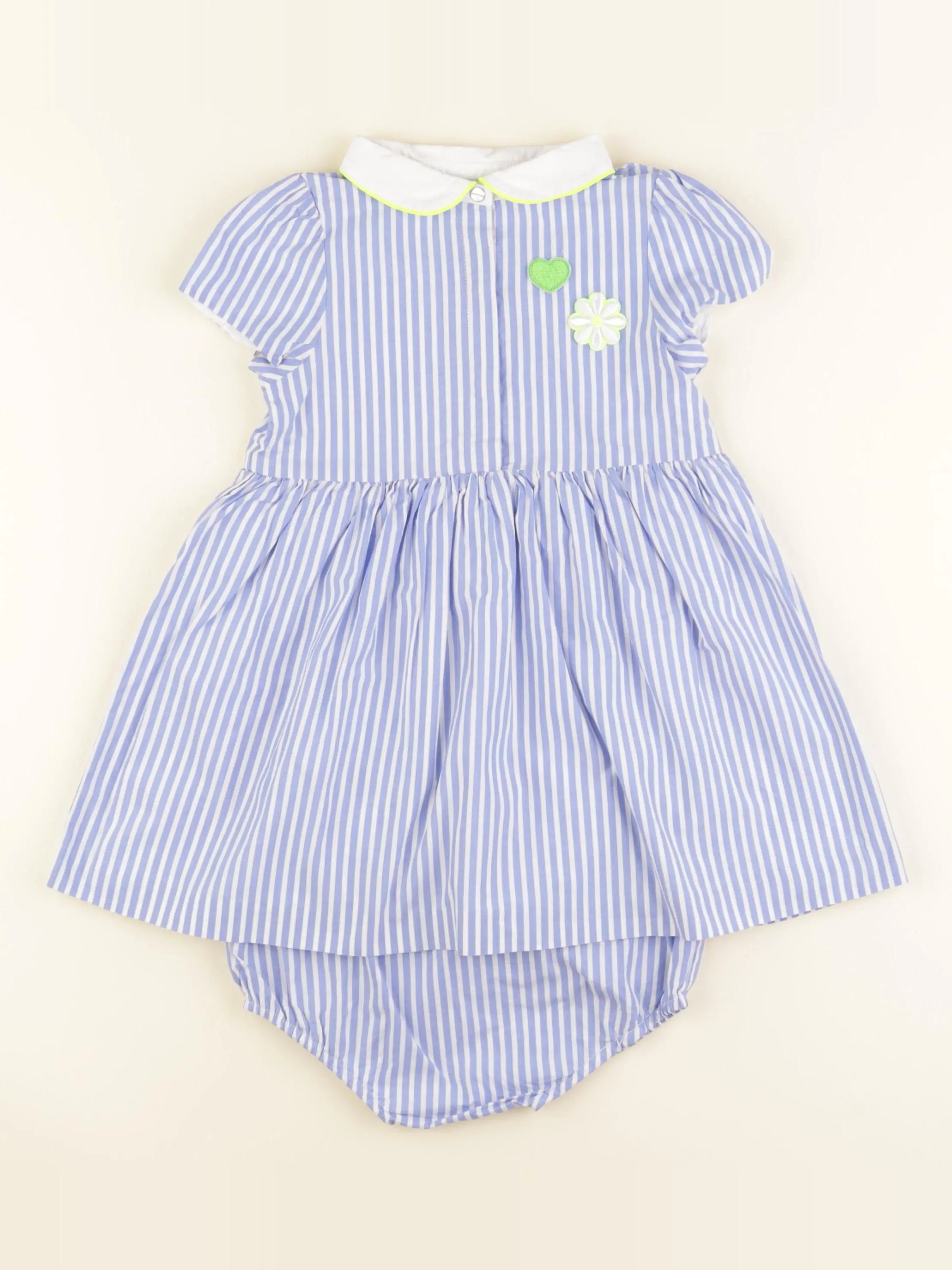 Jacadi - robe blanc, bleu - 36 mois