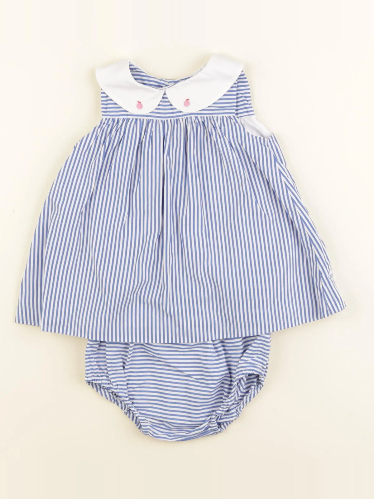 Jacadi - robe bleu, blanc - 6 mois