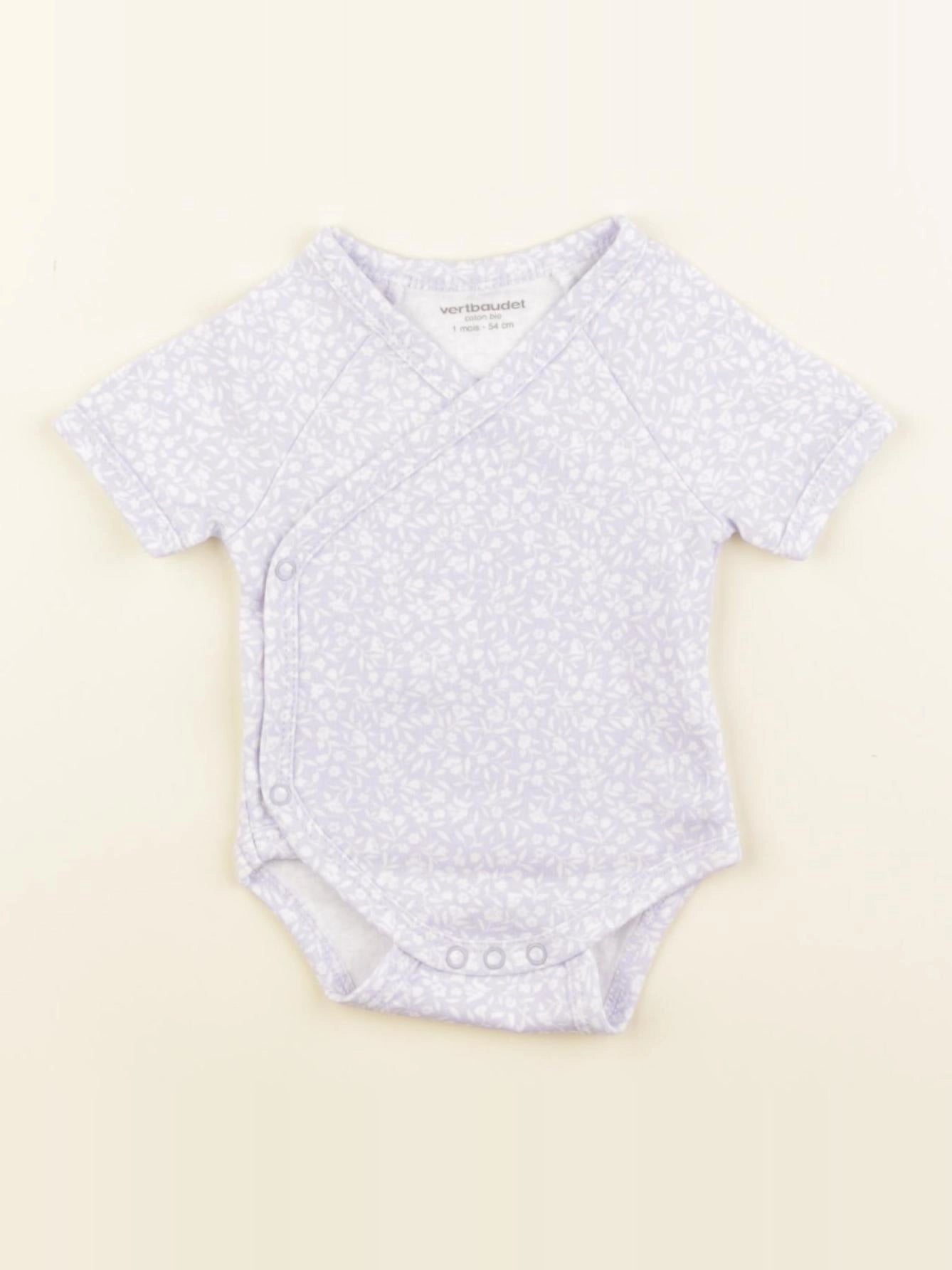 Vertbaudet - body violet - 1 mois