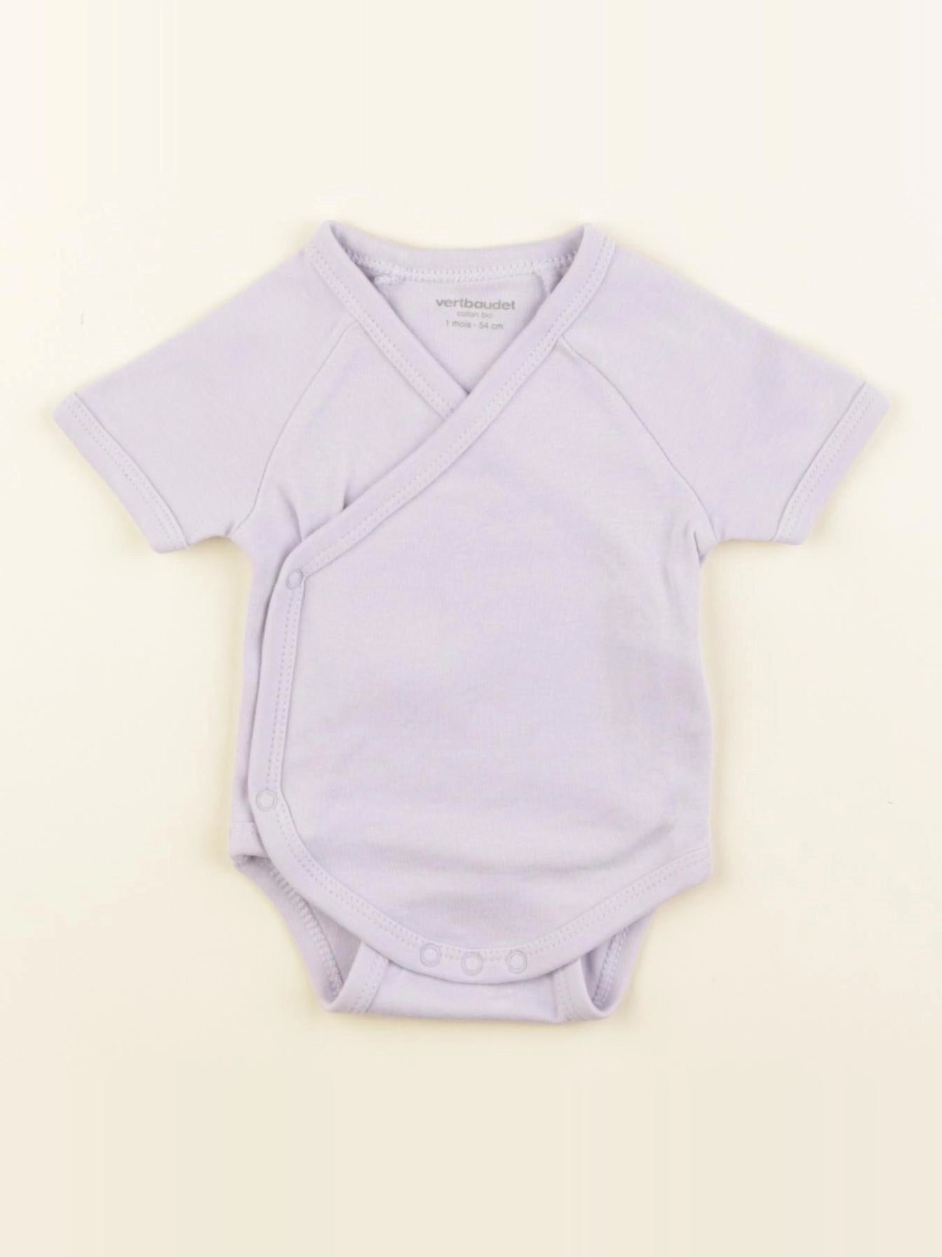 Vertbaudet - body violet - 1 mois