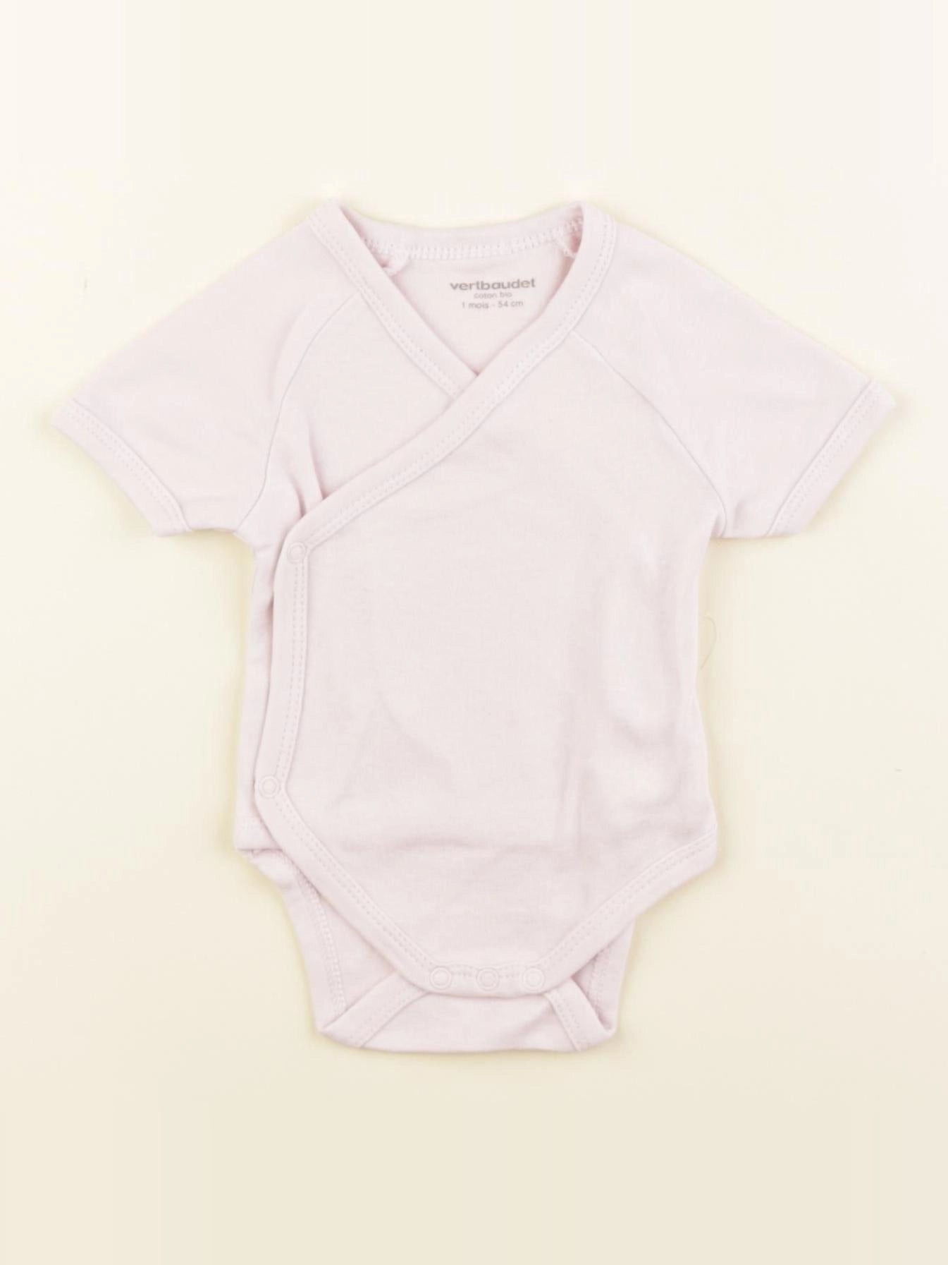 Vertbaudet - body rose - 1 mois