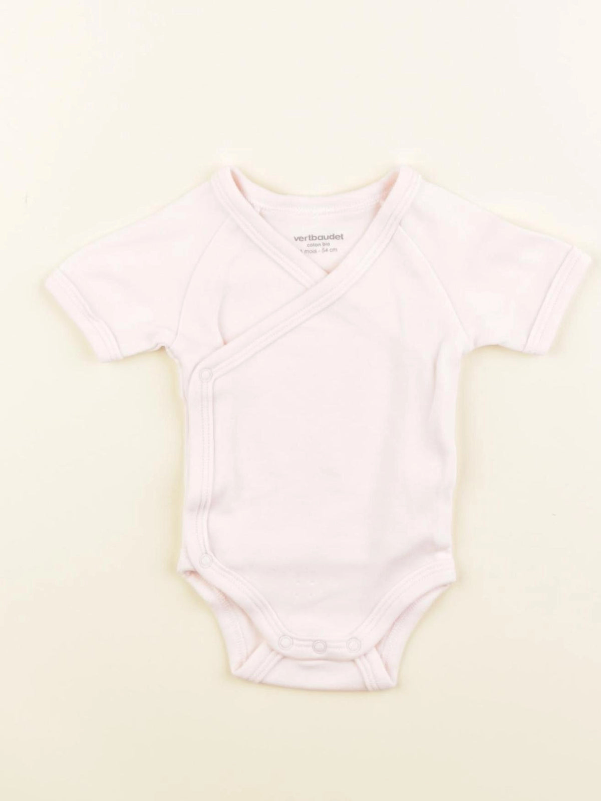 Vertbaudet - body rose - 1 mois