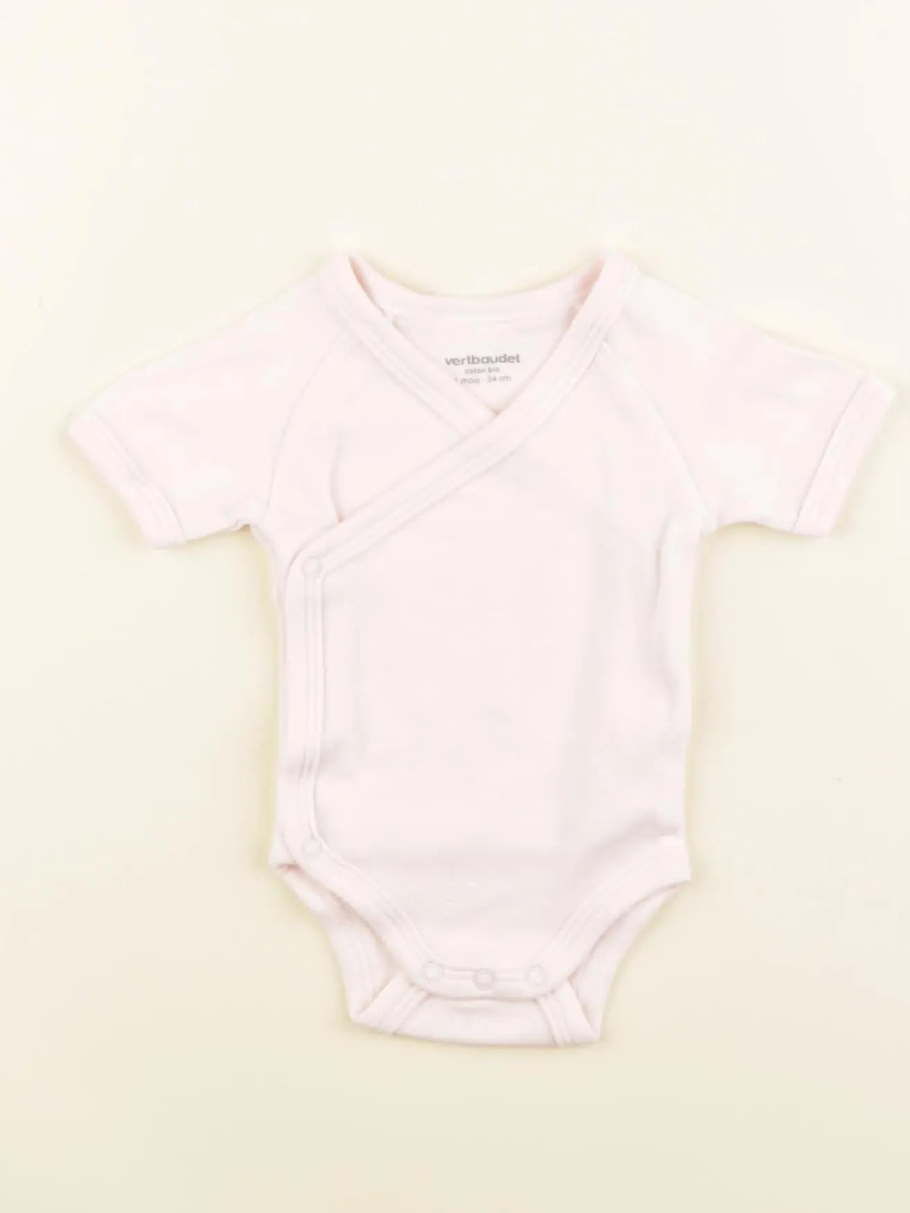 Vertbaudet - body rose - 1 mois