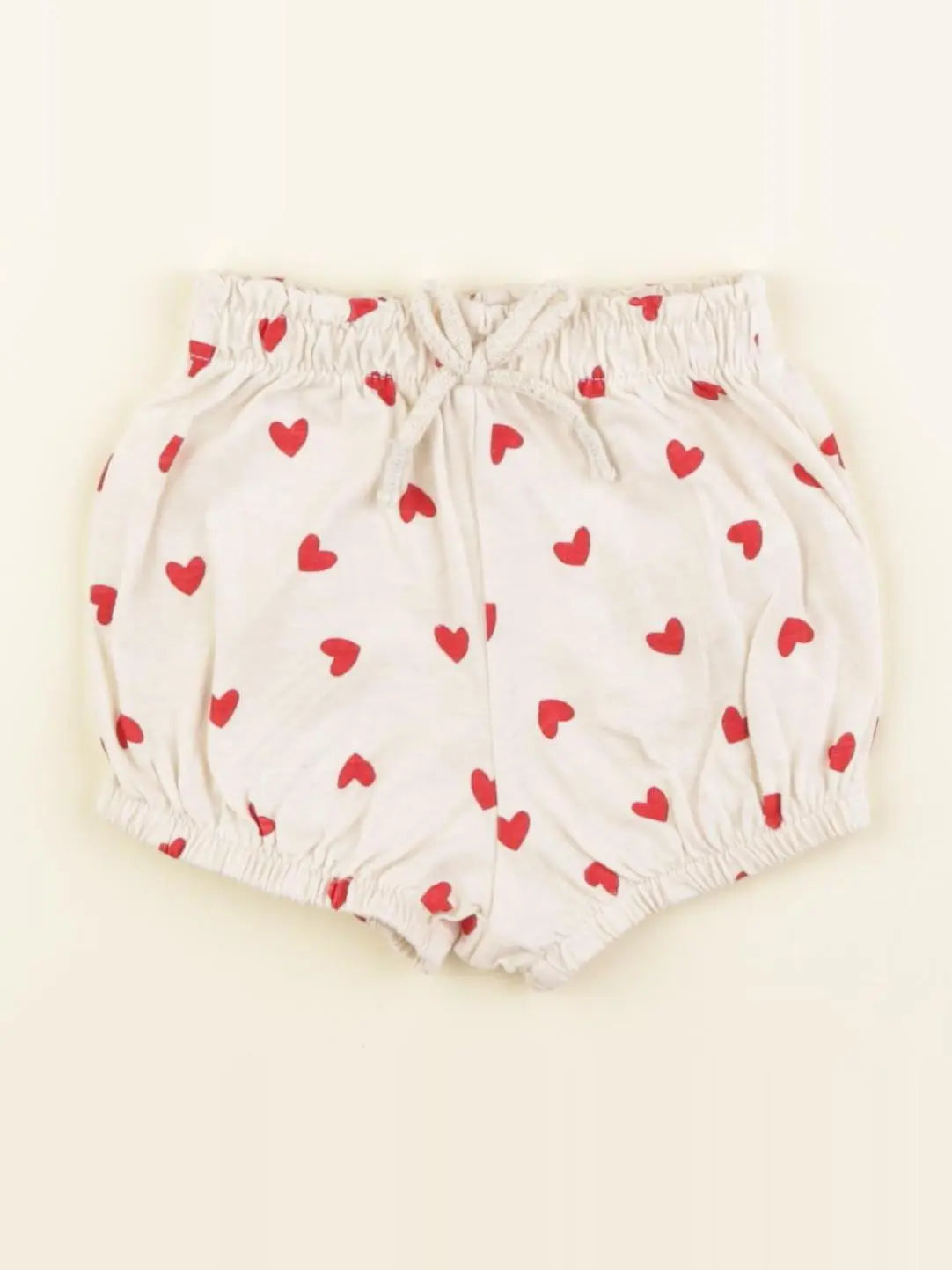 Vertbaudet - bloomer beige, rouge - 3 mois