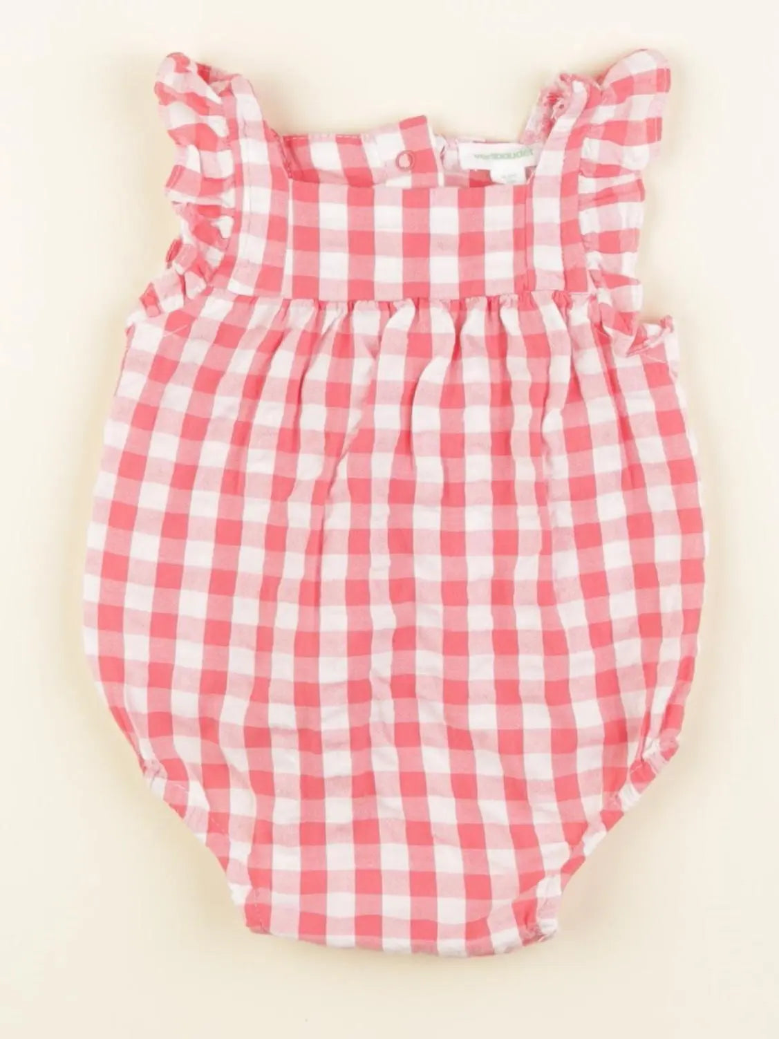 Vertbaudet - combinaison blanc, rose - 1 mois