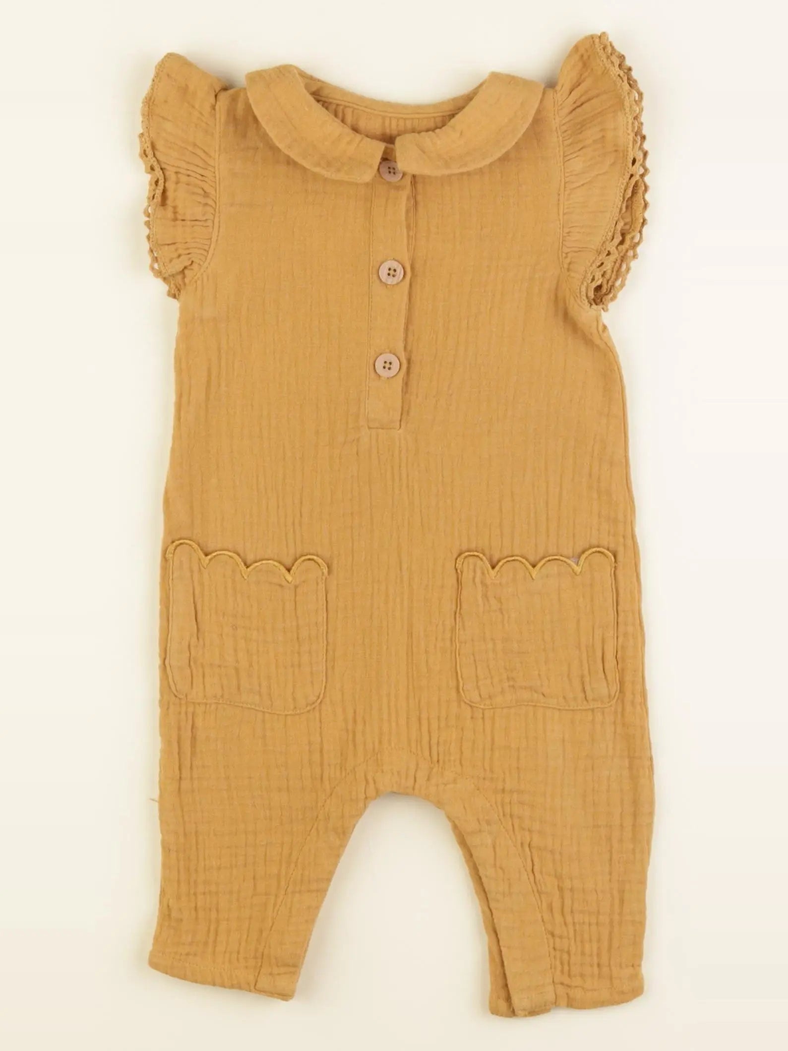 Vertbaudet - combinaison jaune - 3 mois