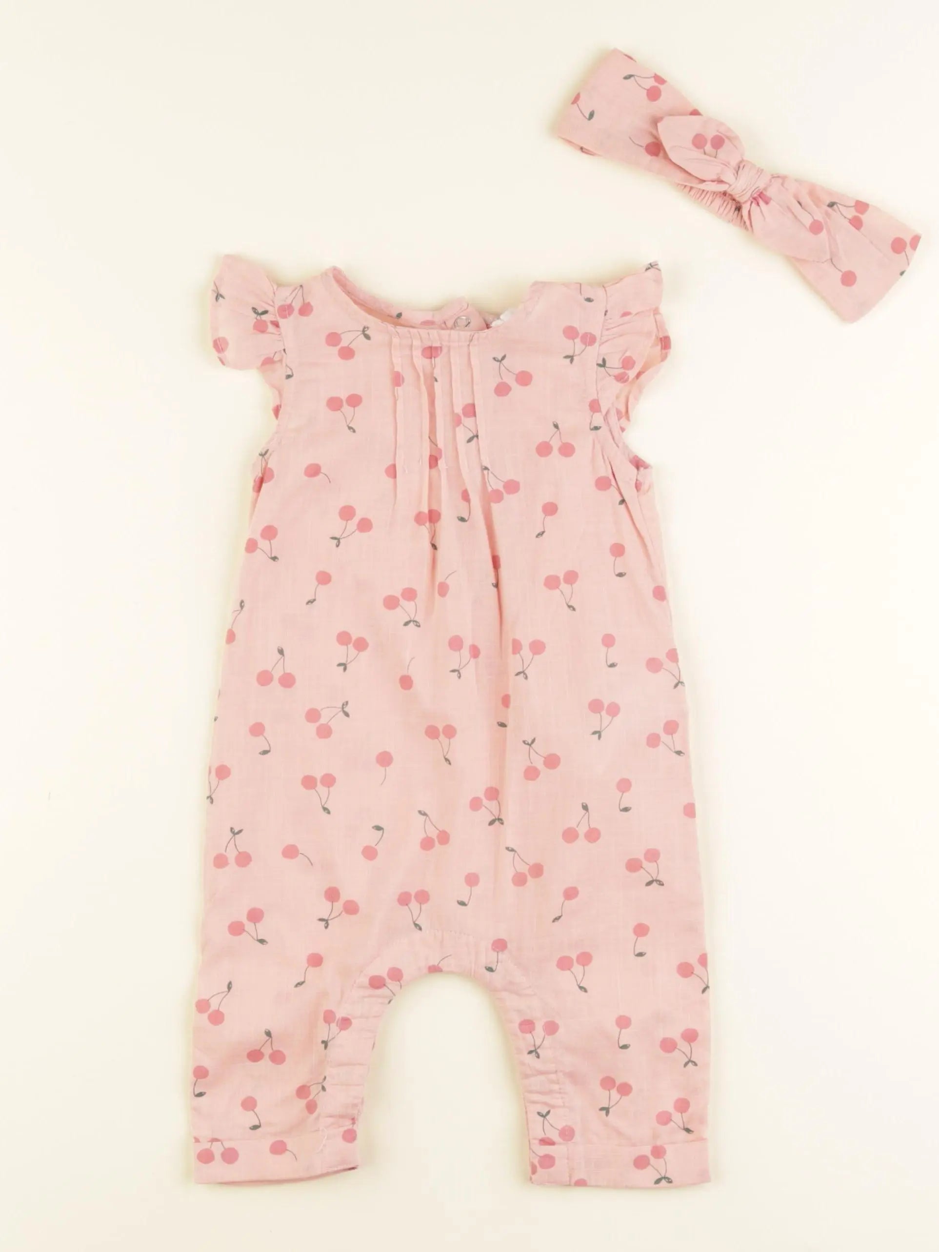 Vertbaudet - combinaison rose - 3 mois