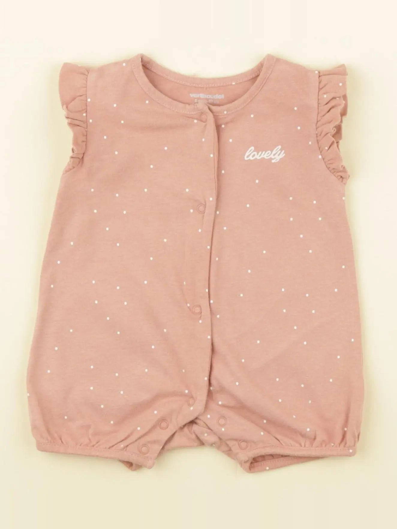 Vertbaudet - pyjama coton rose - 6 mois