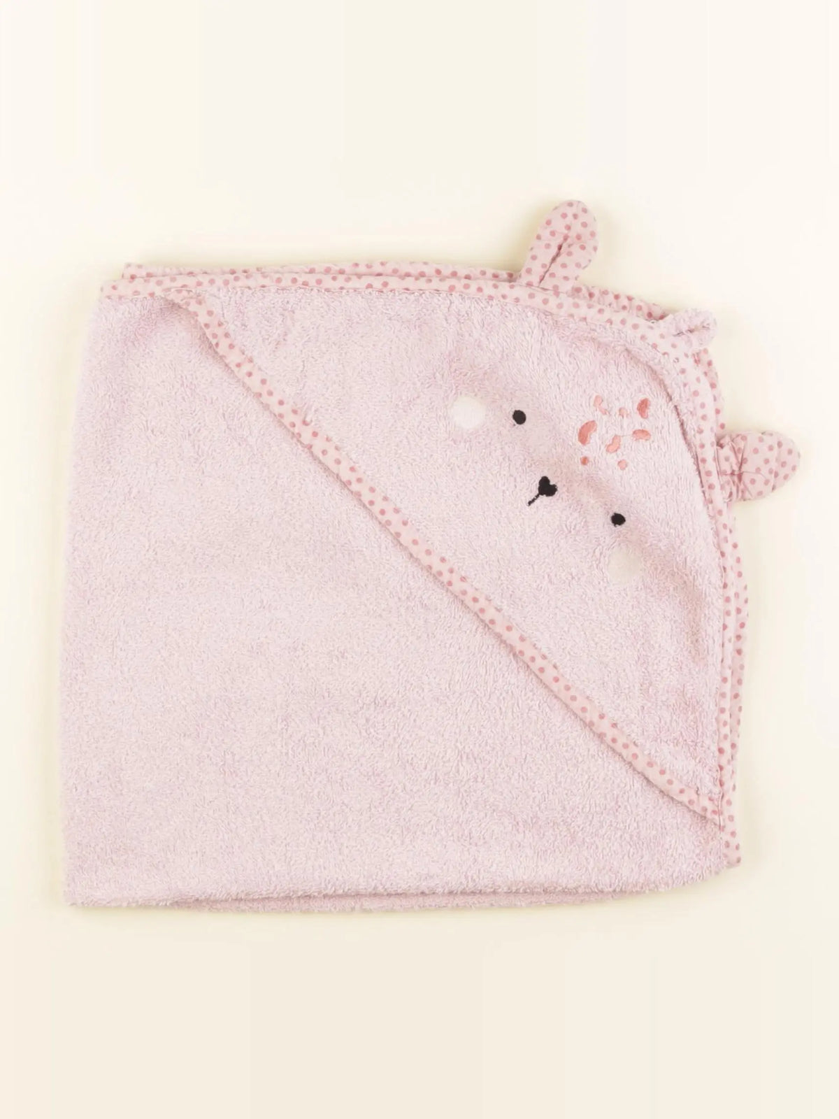 Vertbaudet - cape de bain rose - 0/12 mois