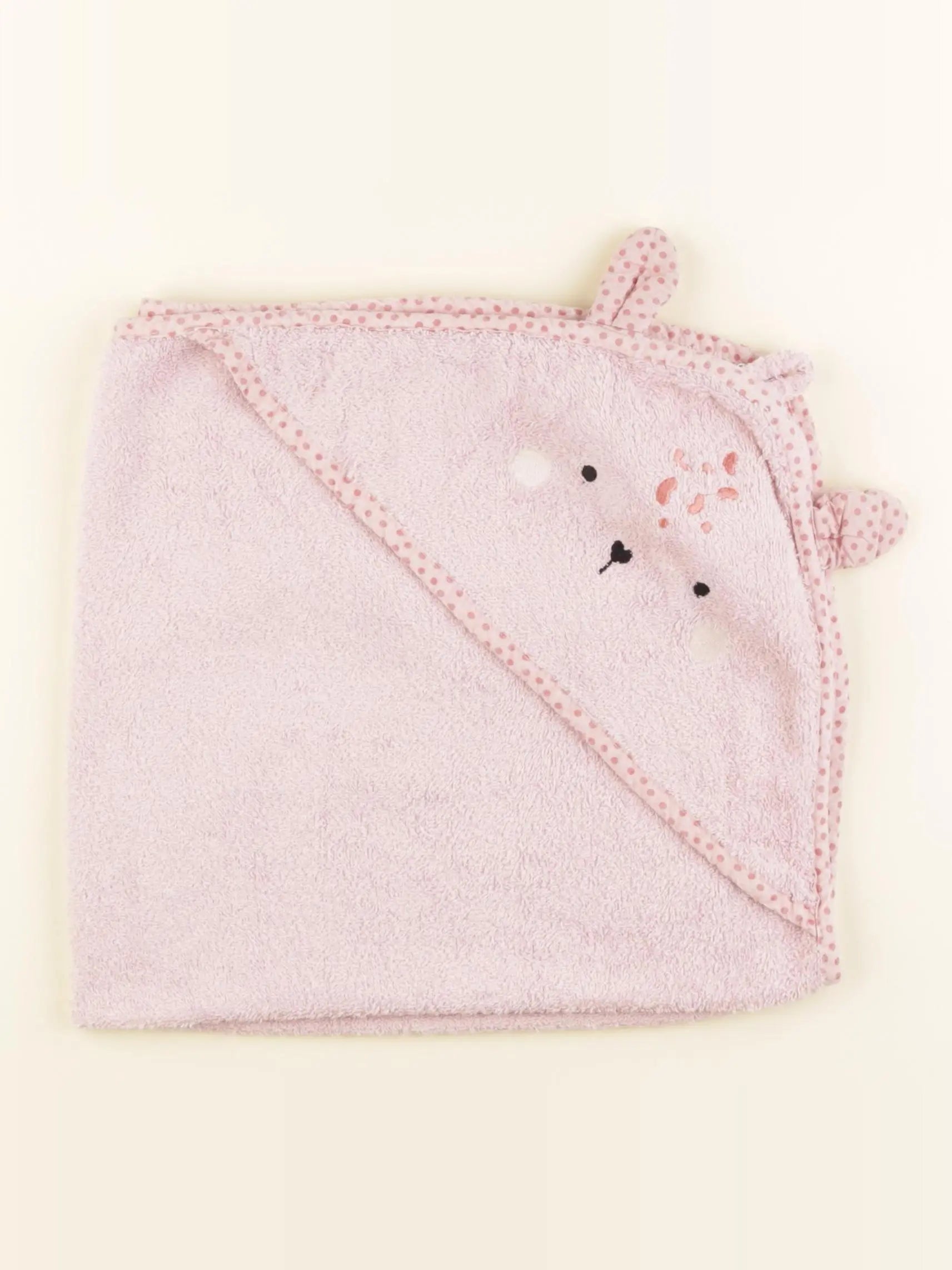 Vertbaudet - cape de bain rose - 0/12 mois