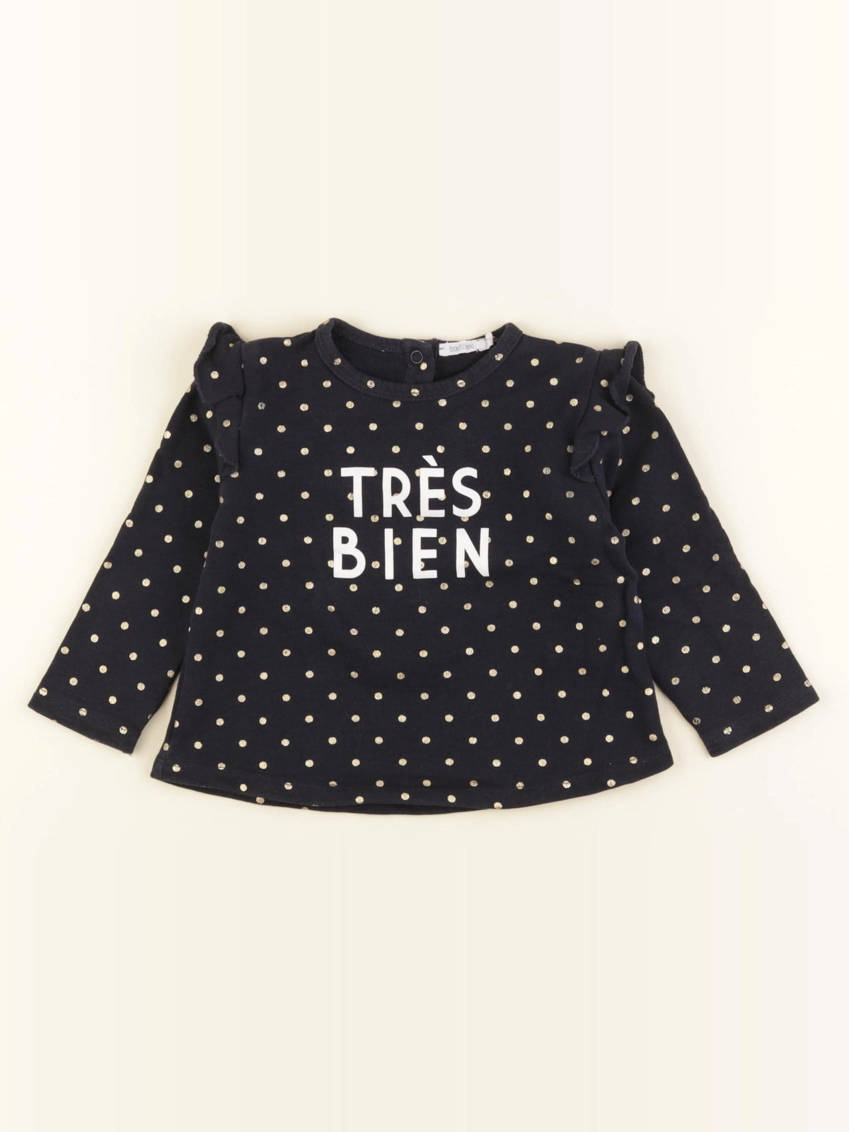 Boutchou - sweat bleu, or - 24 mois