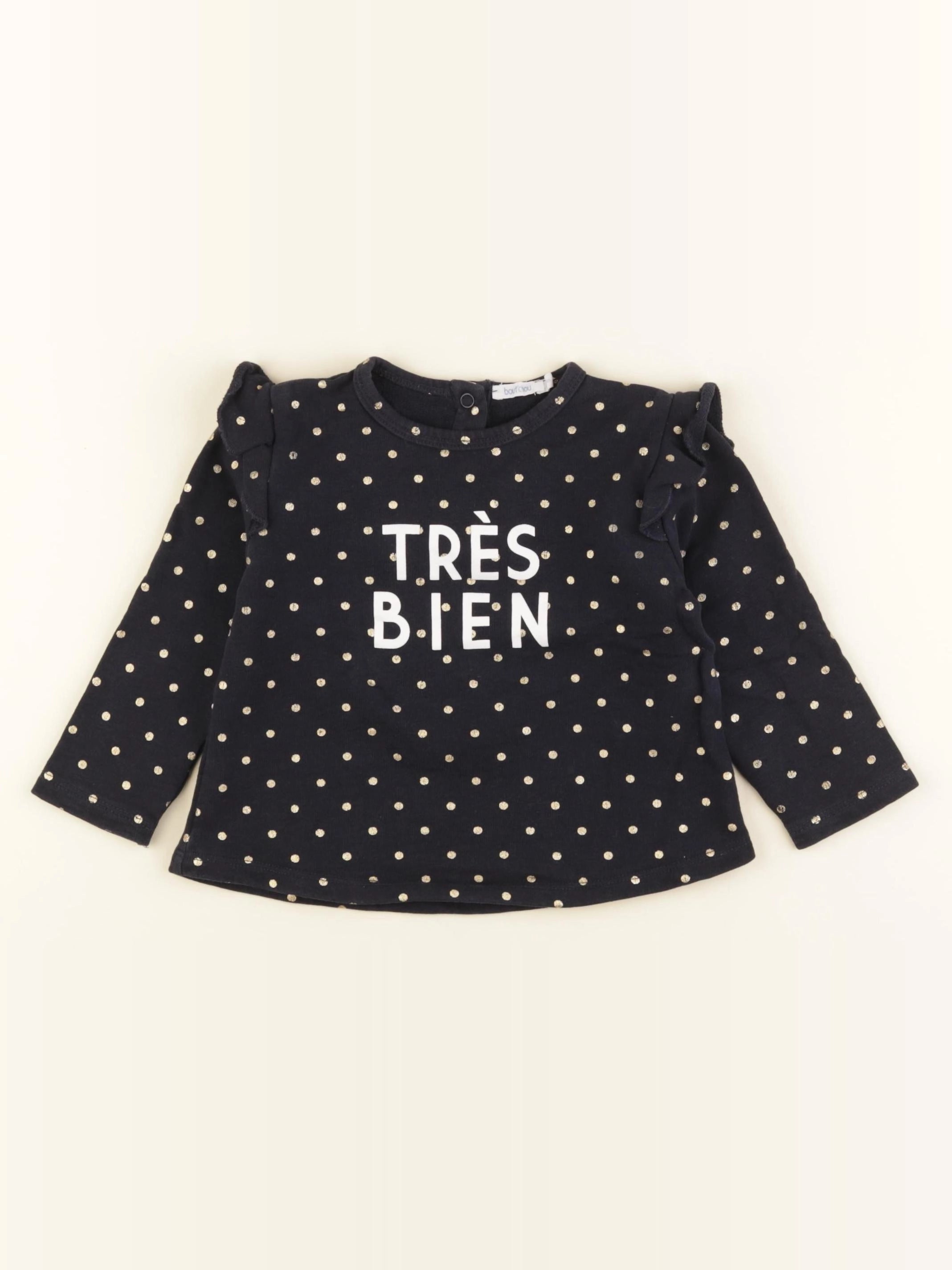 Boutchou - sweat bleu, or - 24 mois