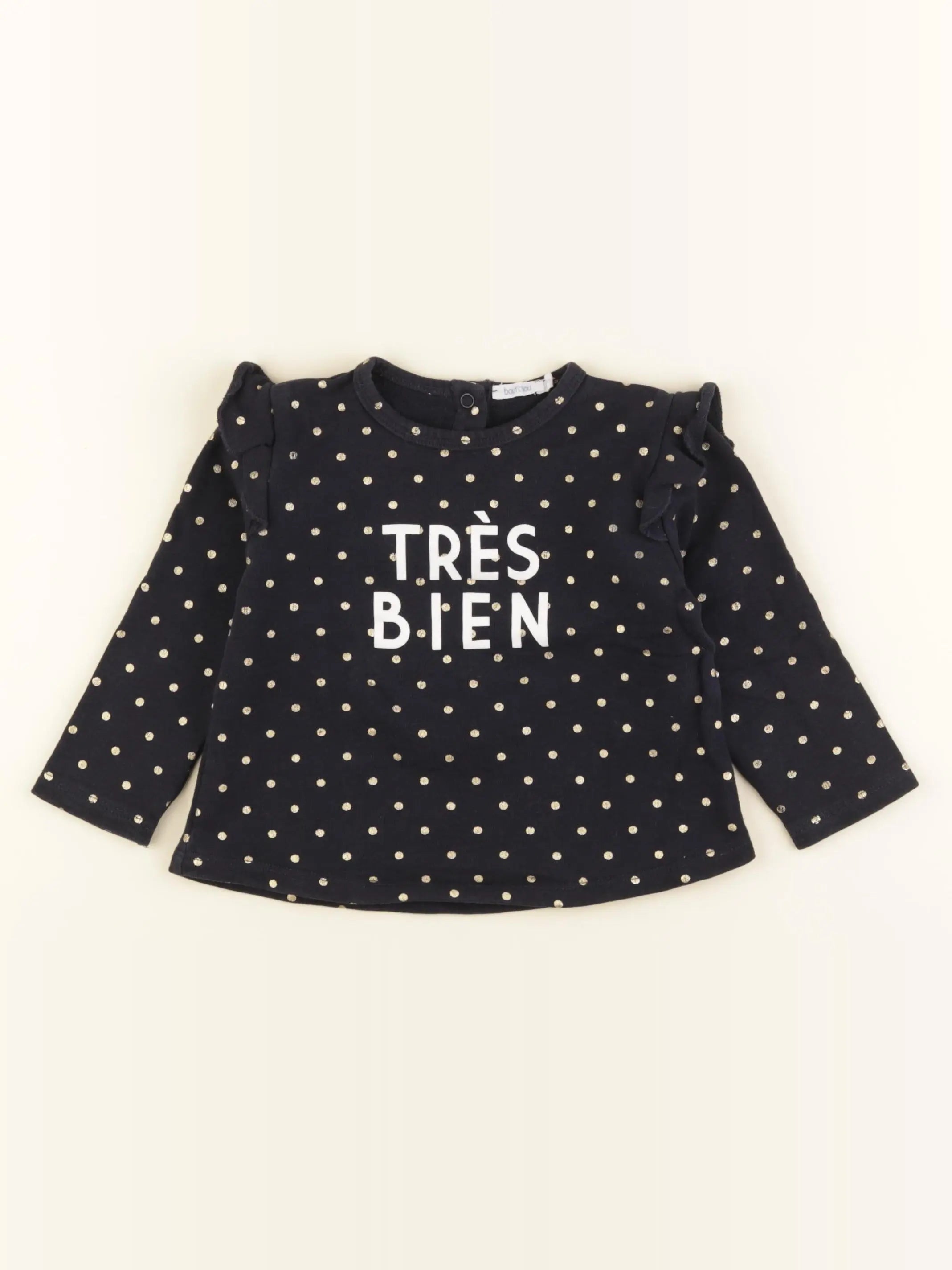 Boutchou - sweat bleu, or - 24 mois