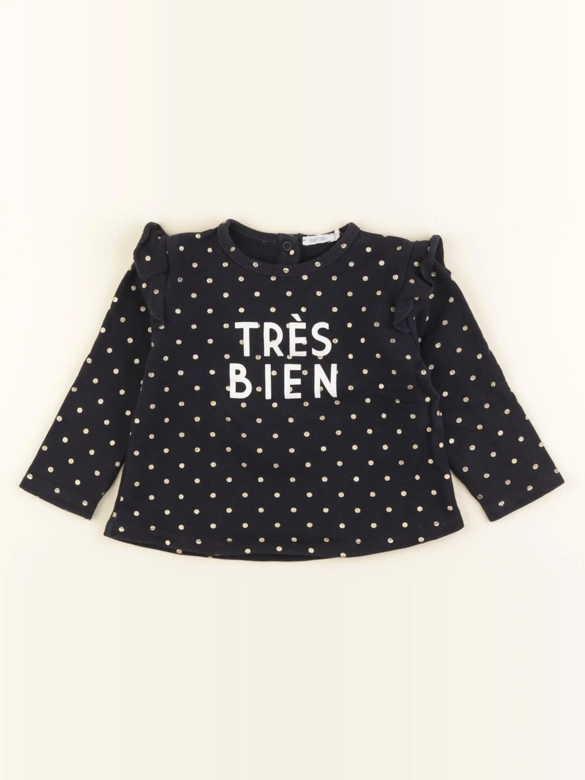 Boutchou - sweat bleu, or - 24 mois