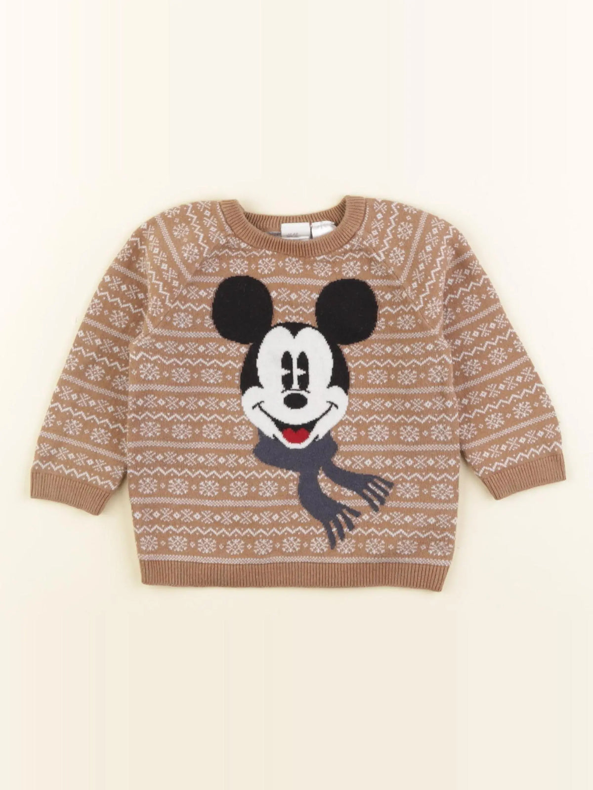 H&M - pull marron - 4/6 mois