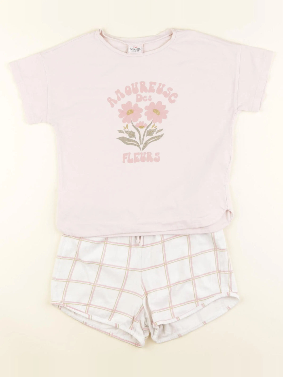Tape à l'oeil - pyjama coton blanc, rose - 5 ans