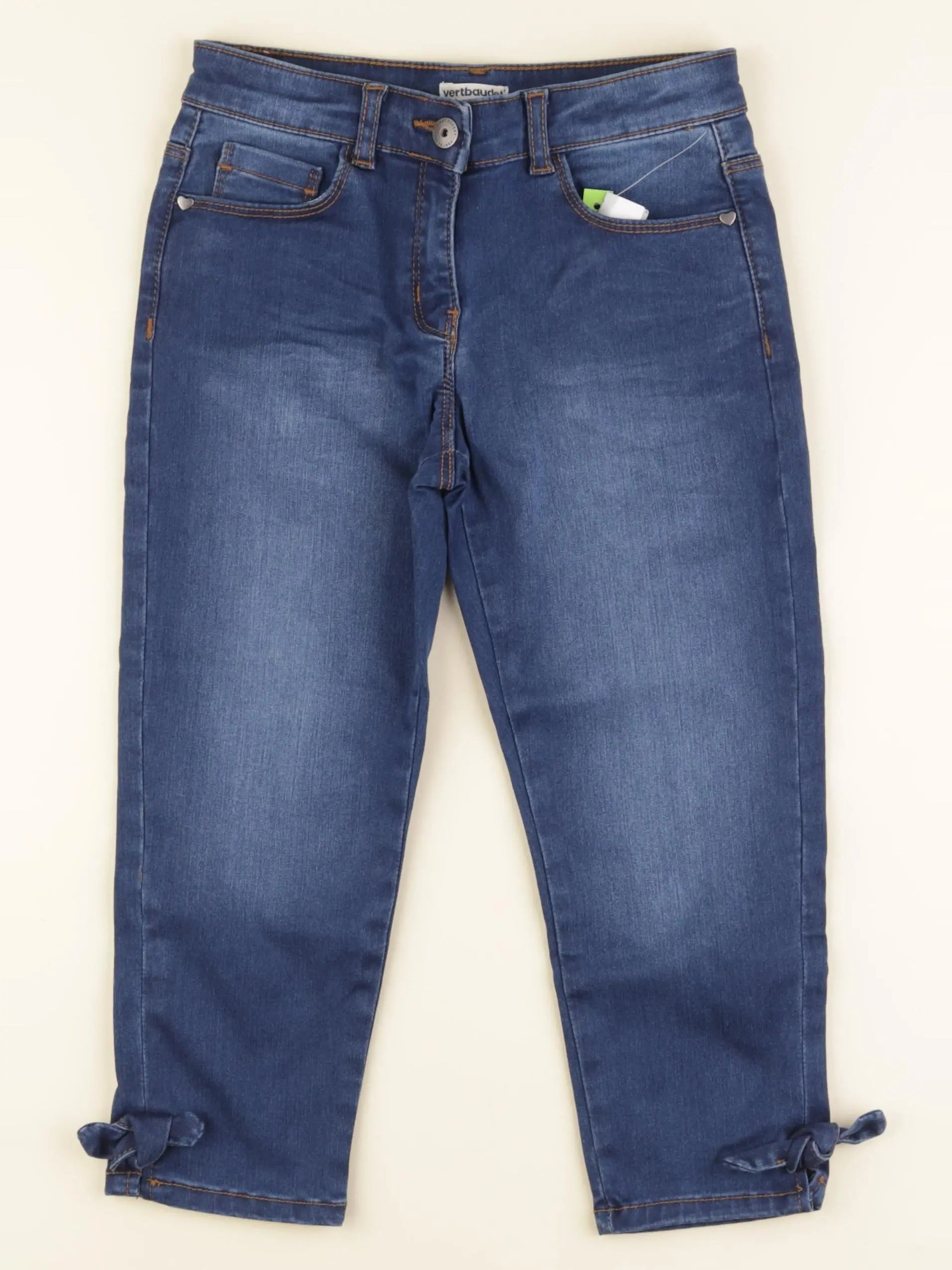 Vertbaudet - pantacourt bleu - 9 ans