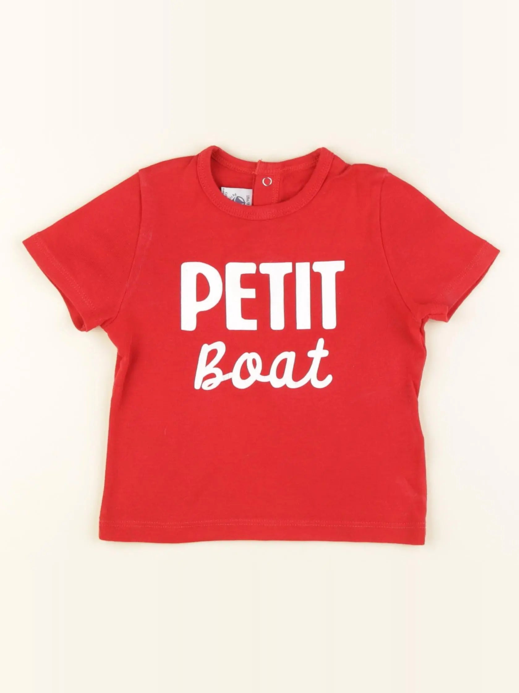 Petit Bateau - tee-shirt rouge - 18 mois