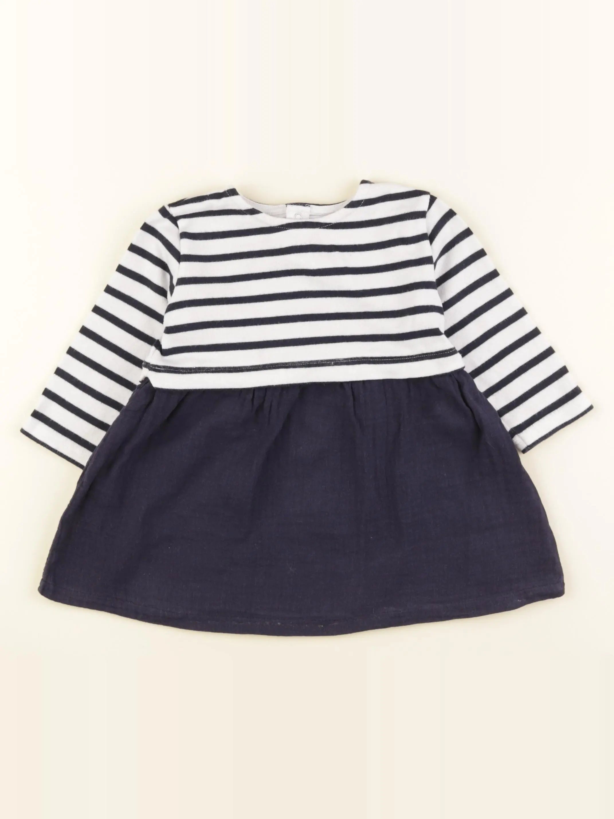 Petit Bateau - robe bleu - 18 mois