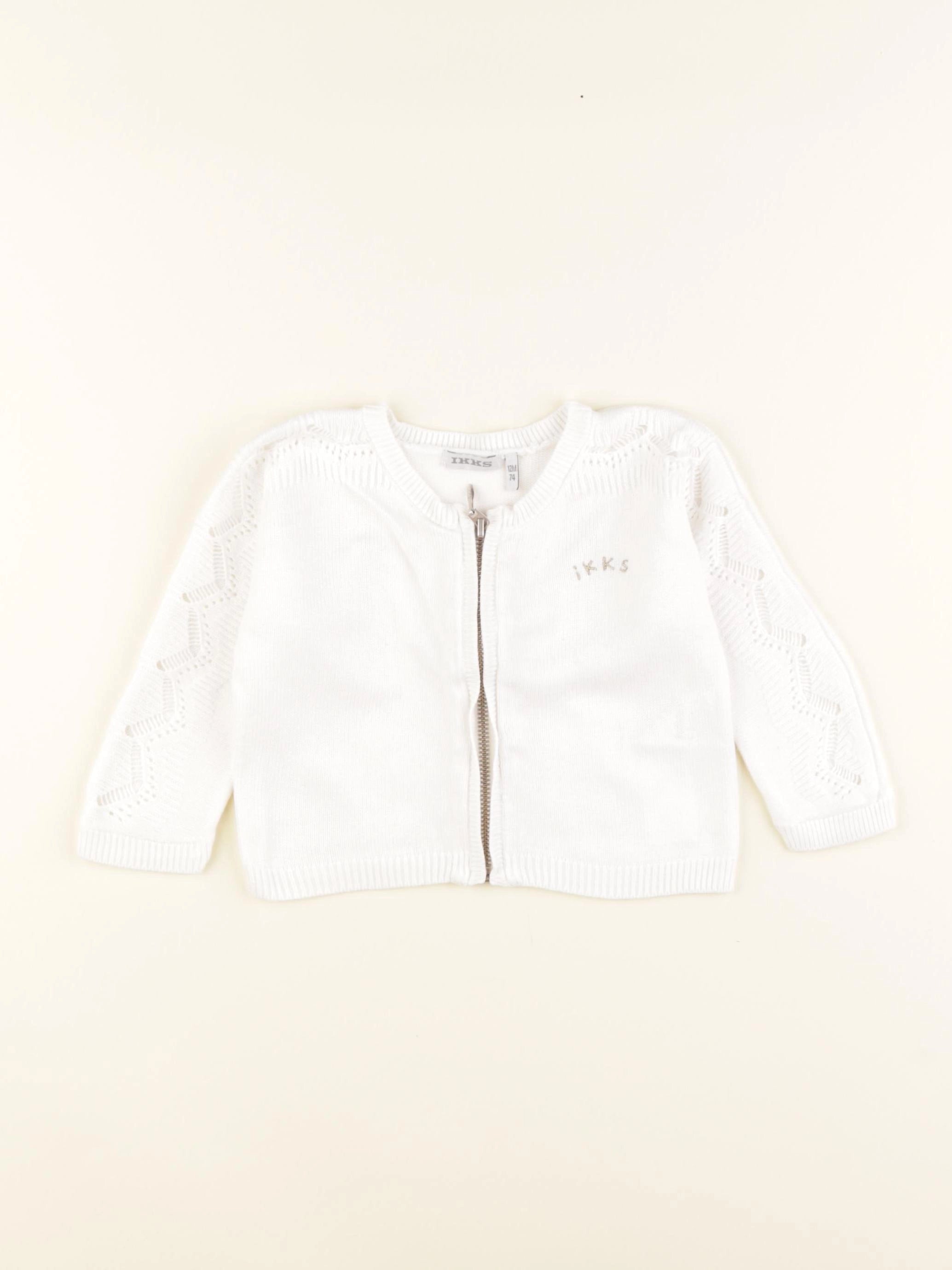 IKKS - gilet blanc, or - 12 mois