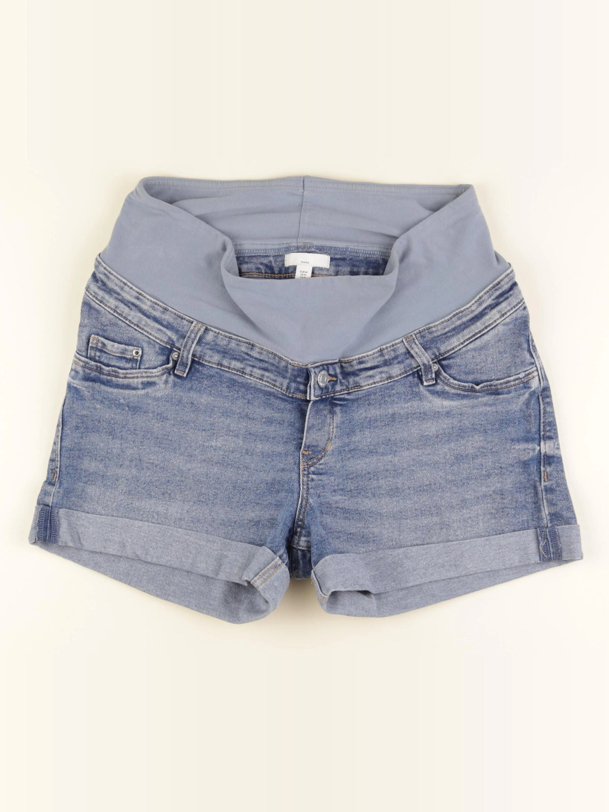 H&M - short grossesse bleu - m