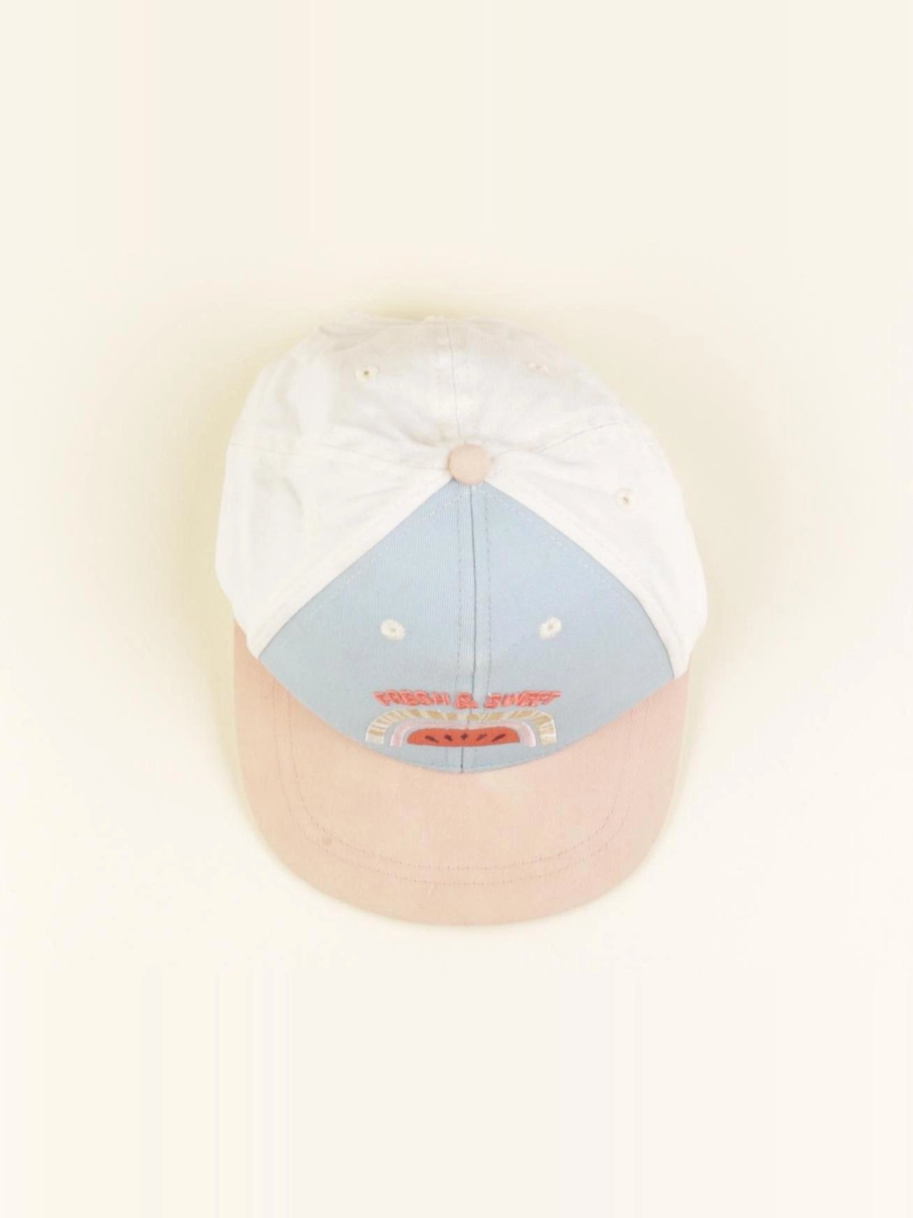 Vertbaudet - casquette bleu, rose - 4/6 ans