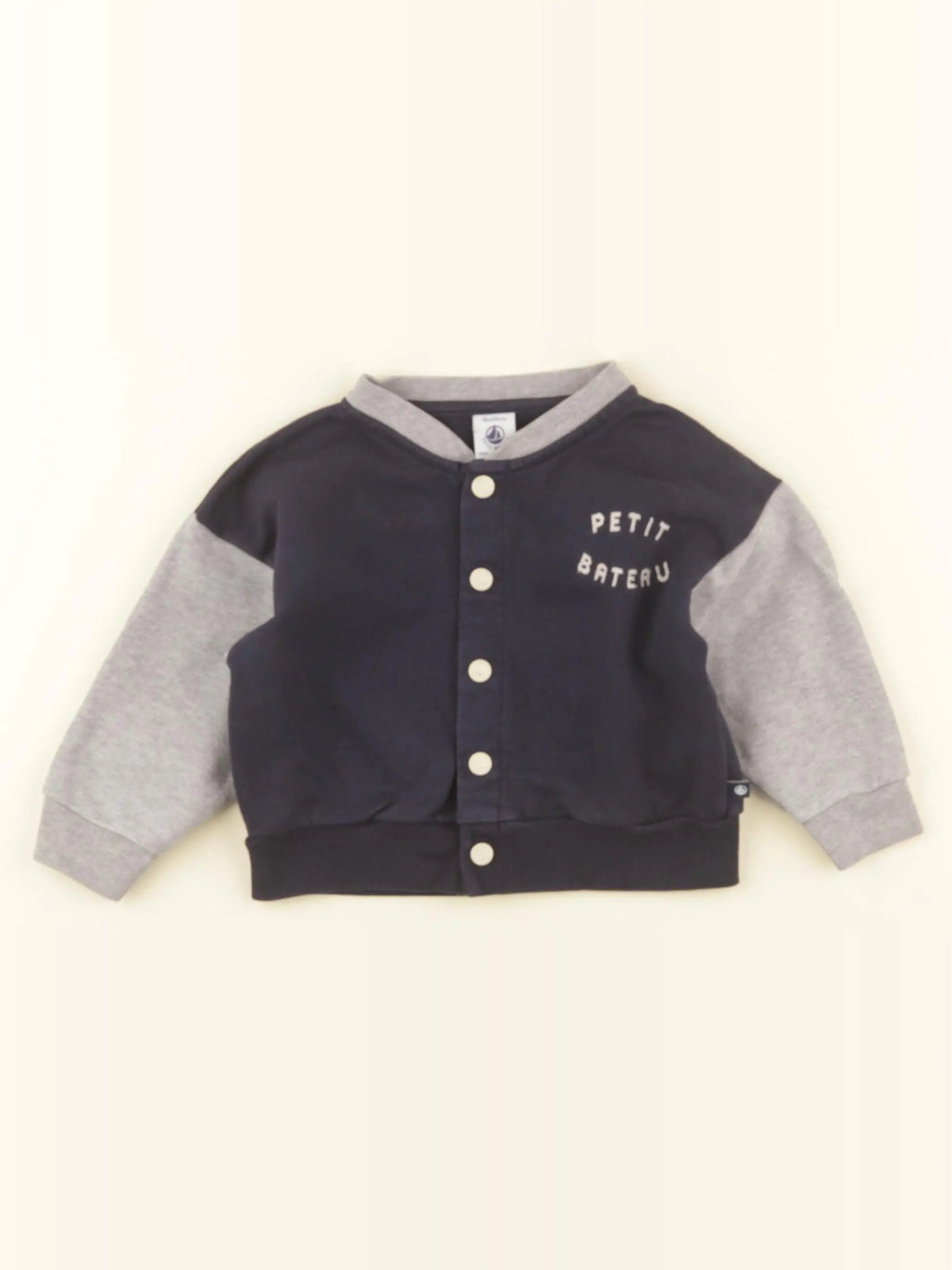 Petit Bateau - sweat bleu - 18 mois