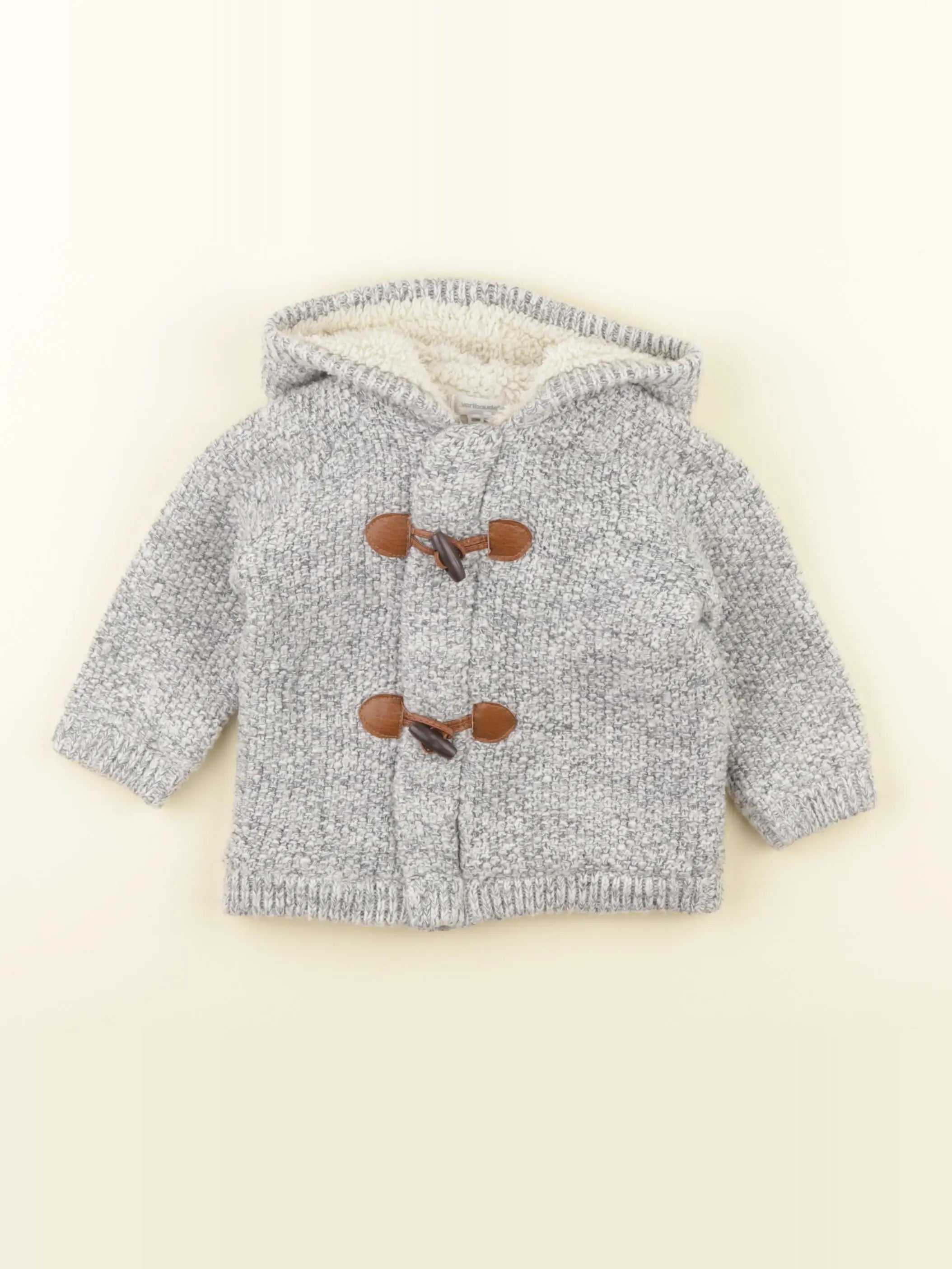 Vertbaudet - gilet gris - 12 mois