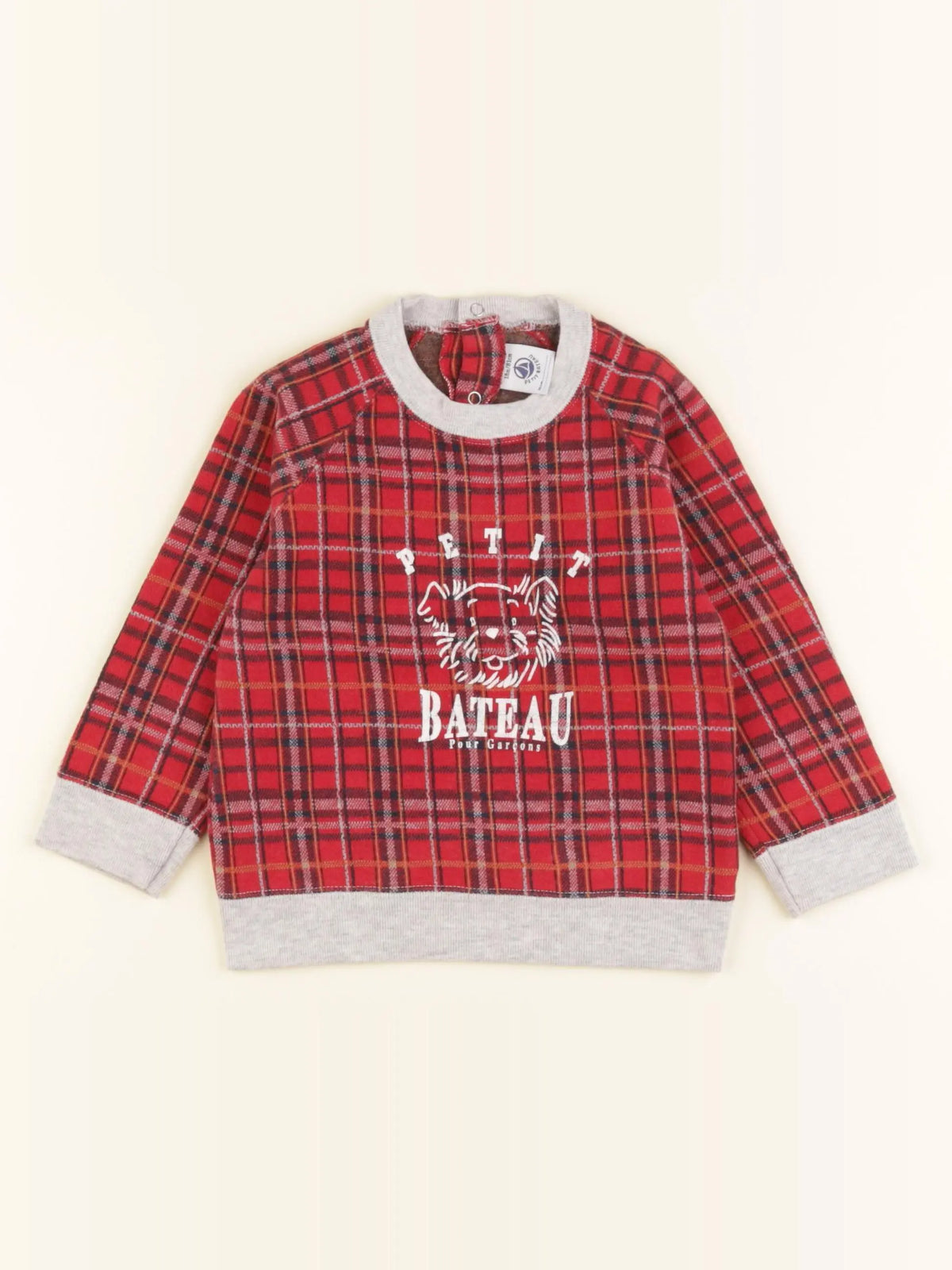 Petit Bateau - sweat rouge - 18 mois