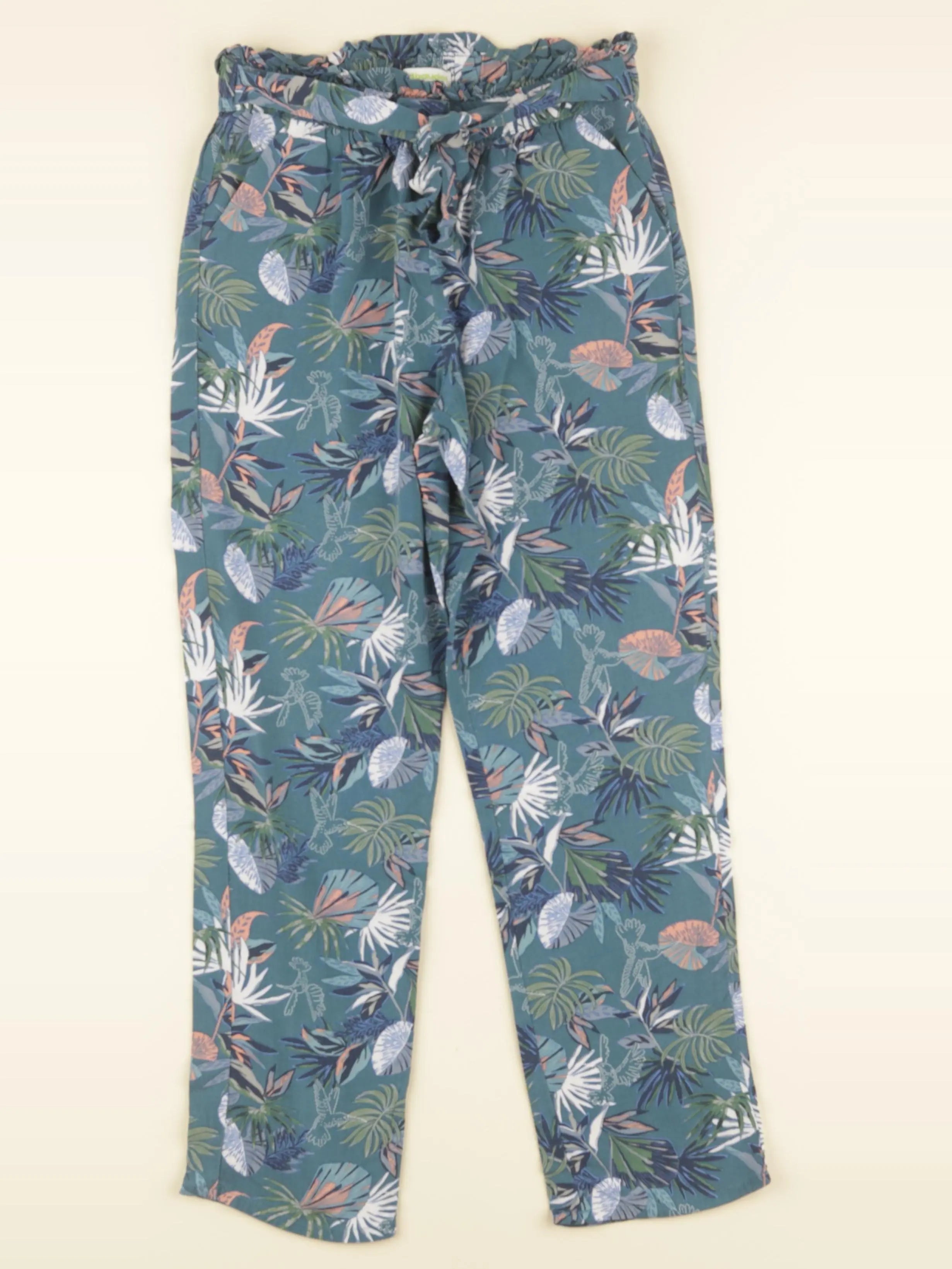 Vertbaudet - pantalon vert - 9 ans