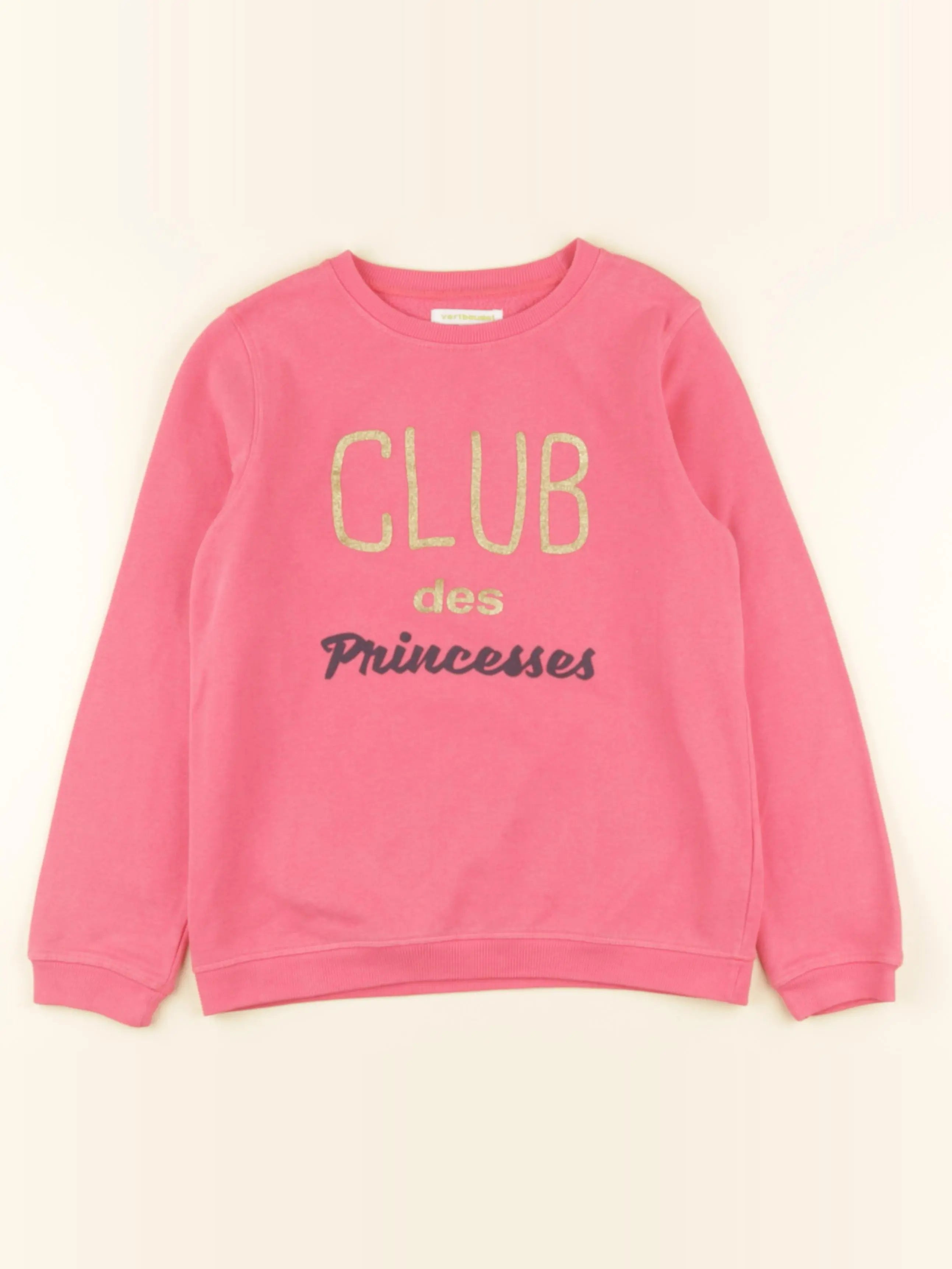 Vertbaudet - sweat rose - 10 ans