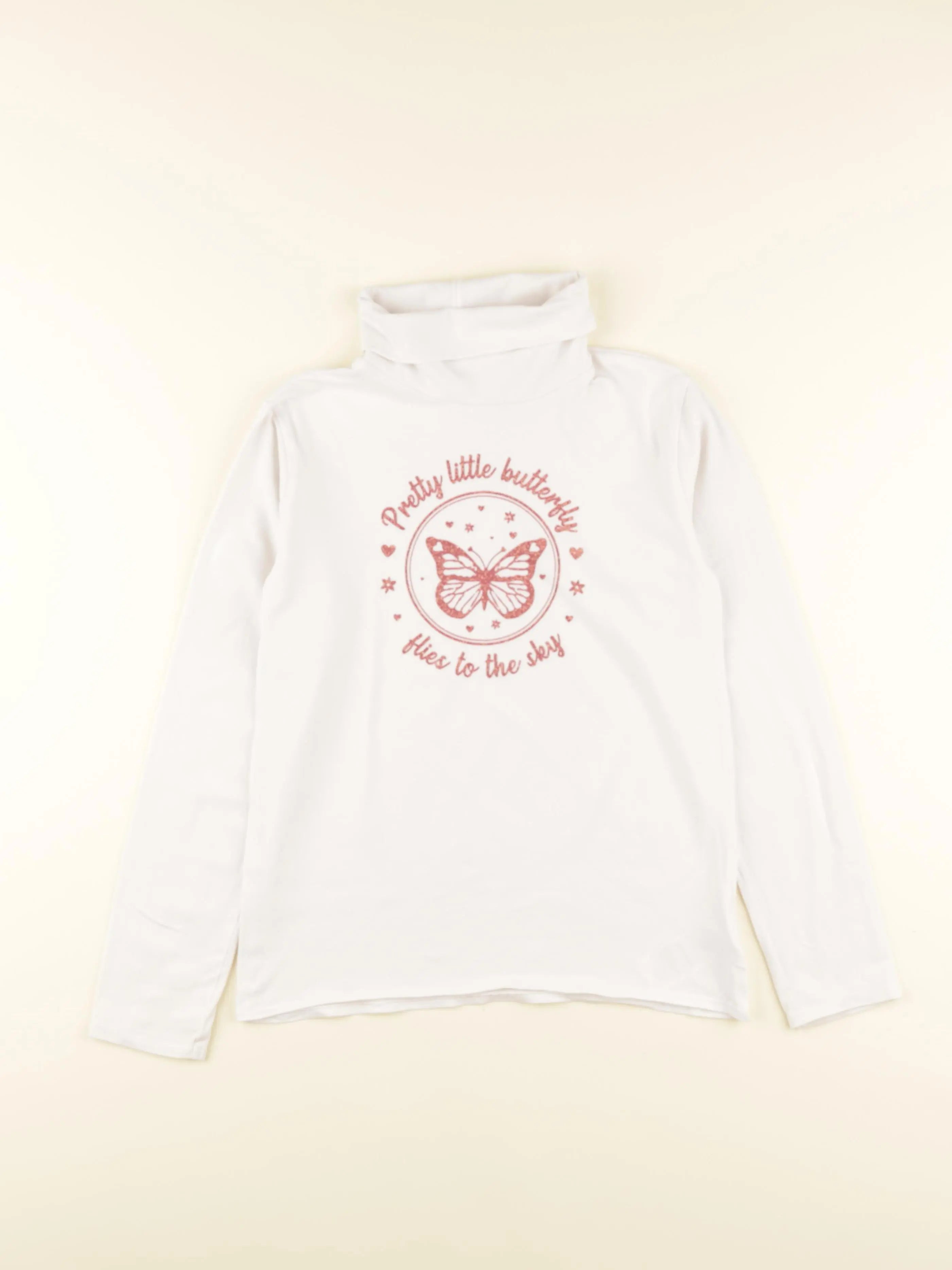 Vertbaudet - sous-pull blanc - 10 ans