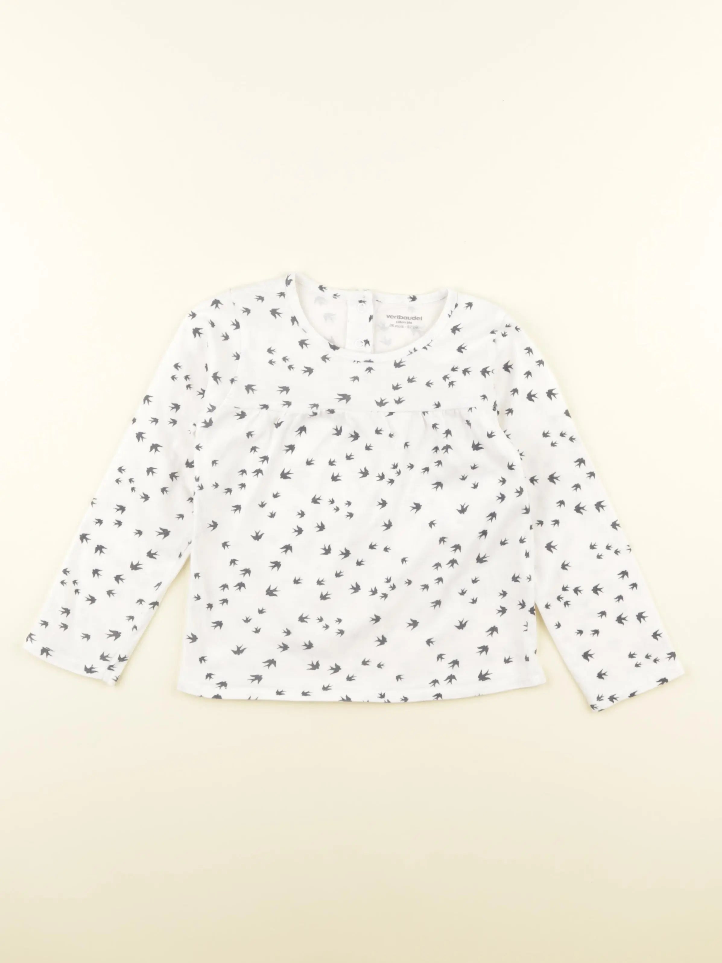 Vertbaudet - tee-shirt blanc - 36 mois
