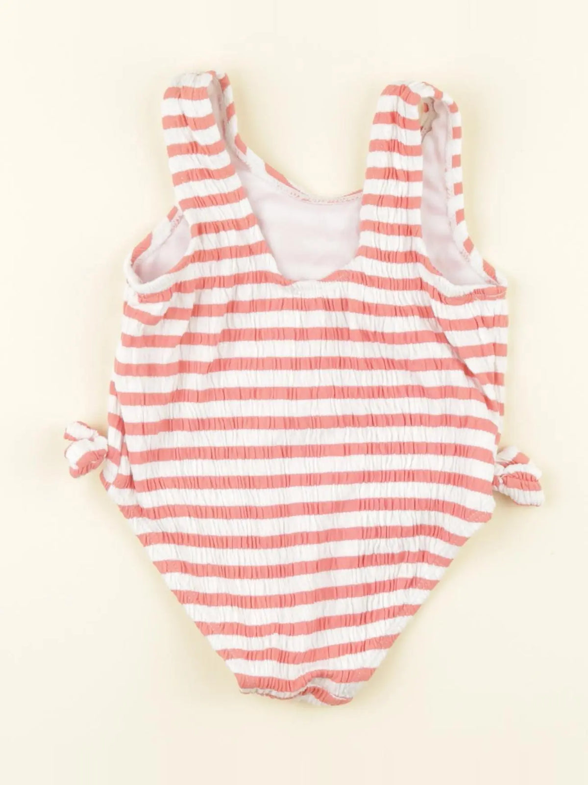 Vertbaudet - maillot de bain blanc, rose - 18 mois
