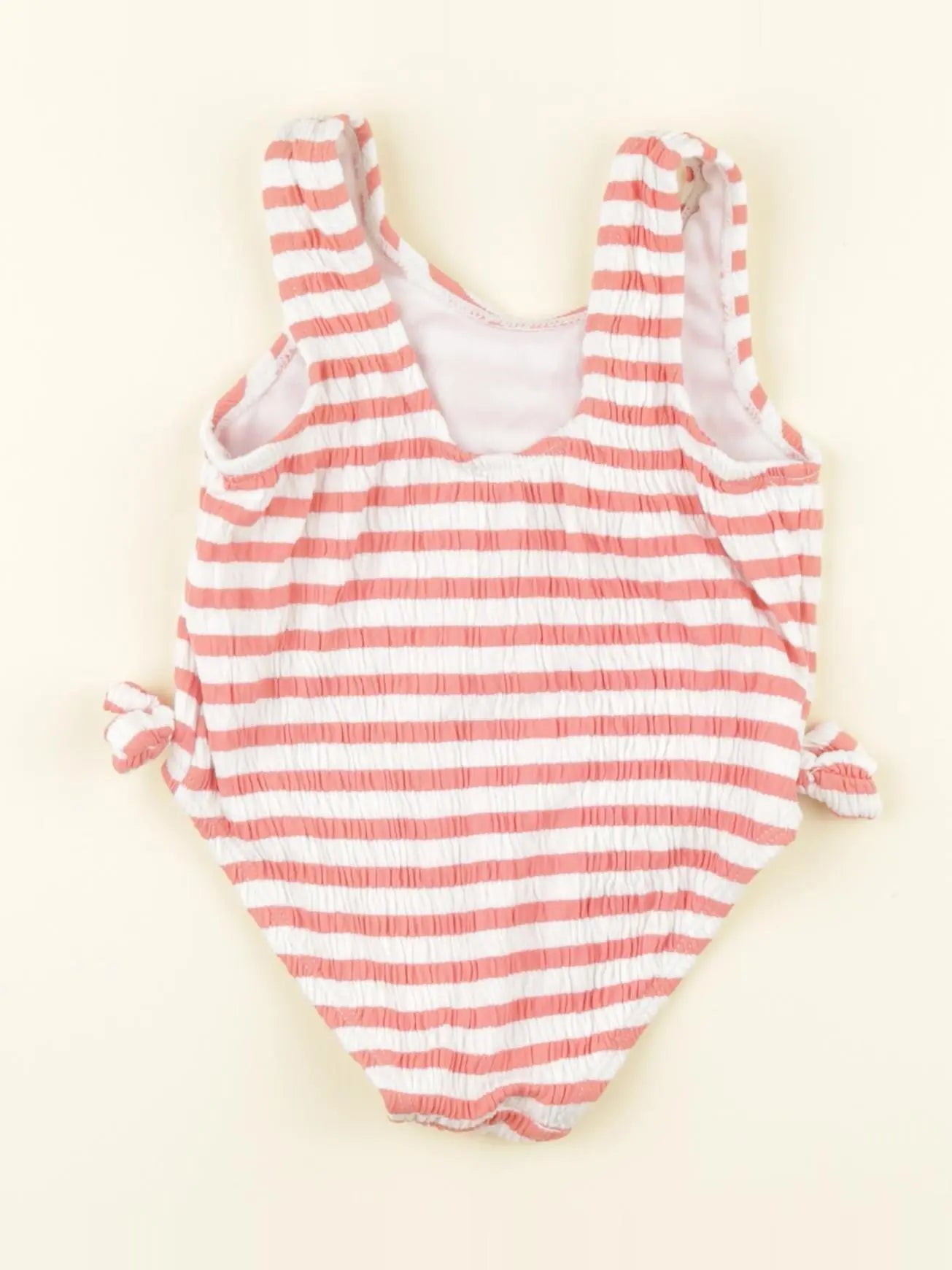 Vertbaudet - maillot de bain blanc, rose - 18 mois