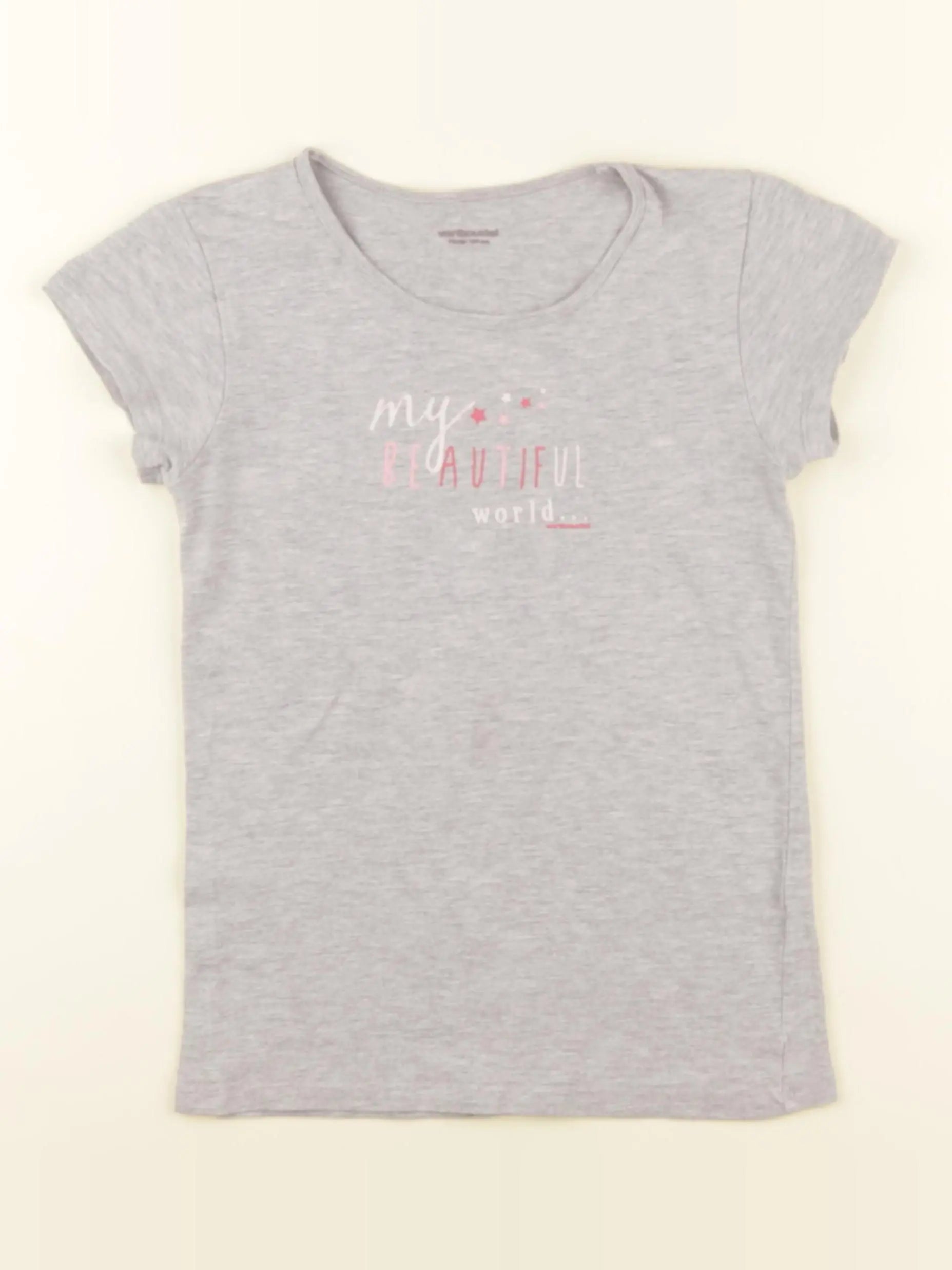 Vertbaudet - tee-shirt gris - 10 ans