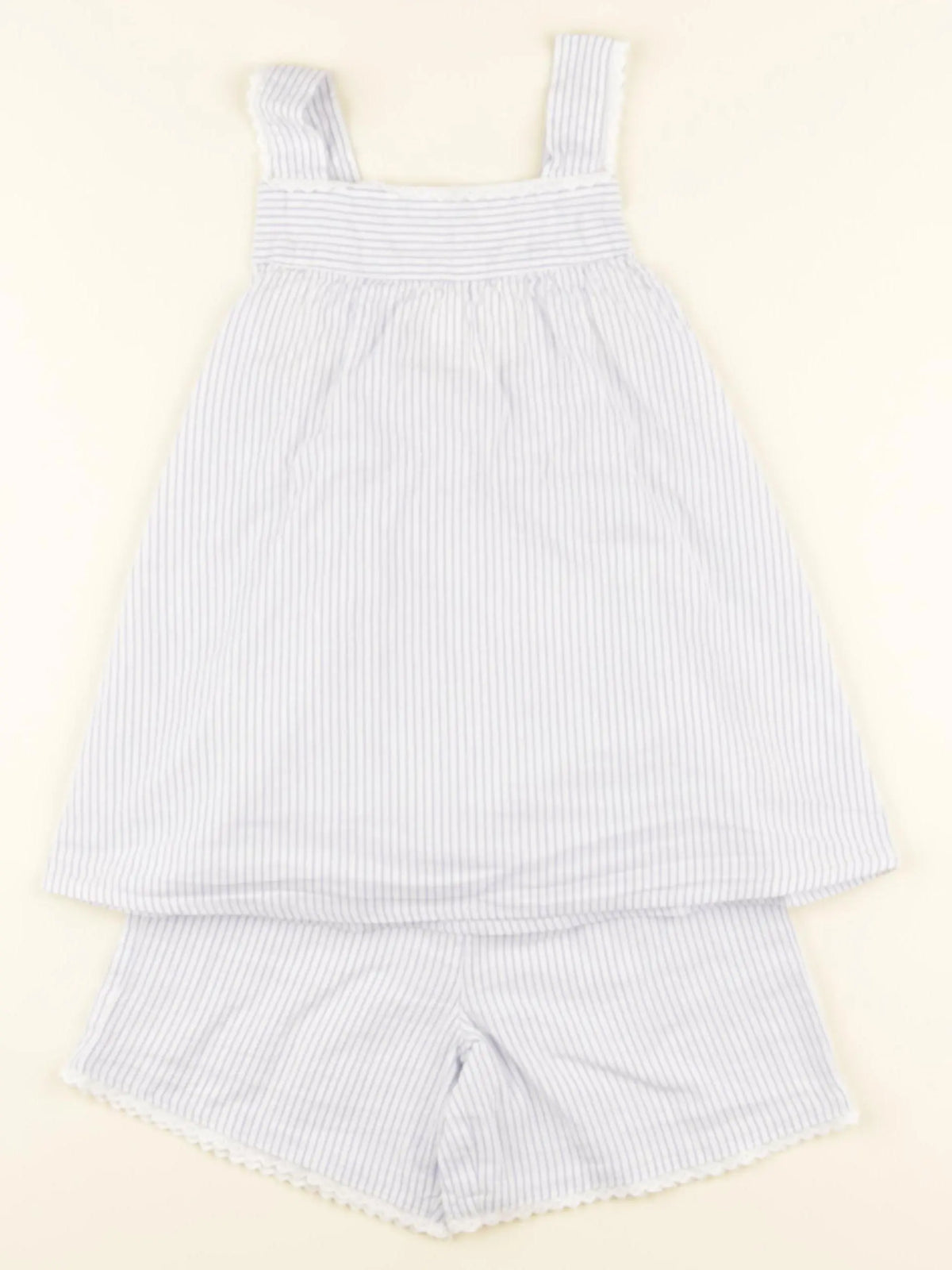 Vertbaudet - pyjama coton blanc, bleu - 6 ans