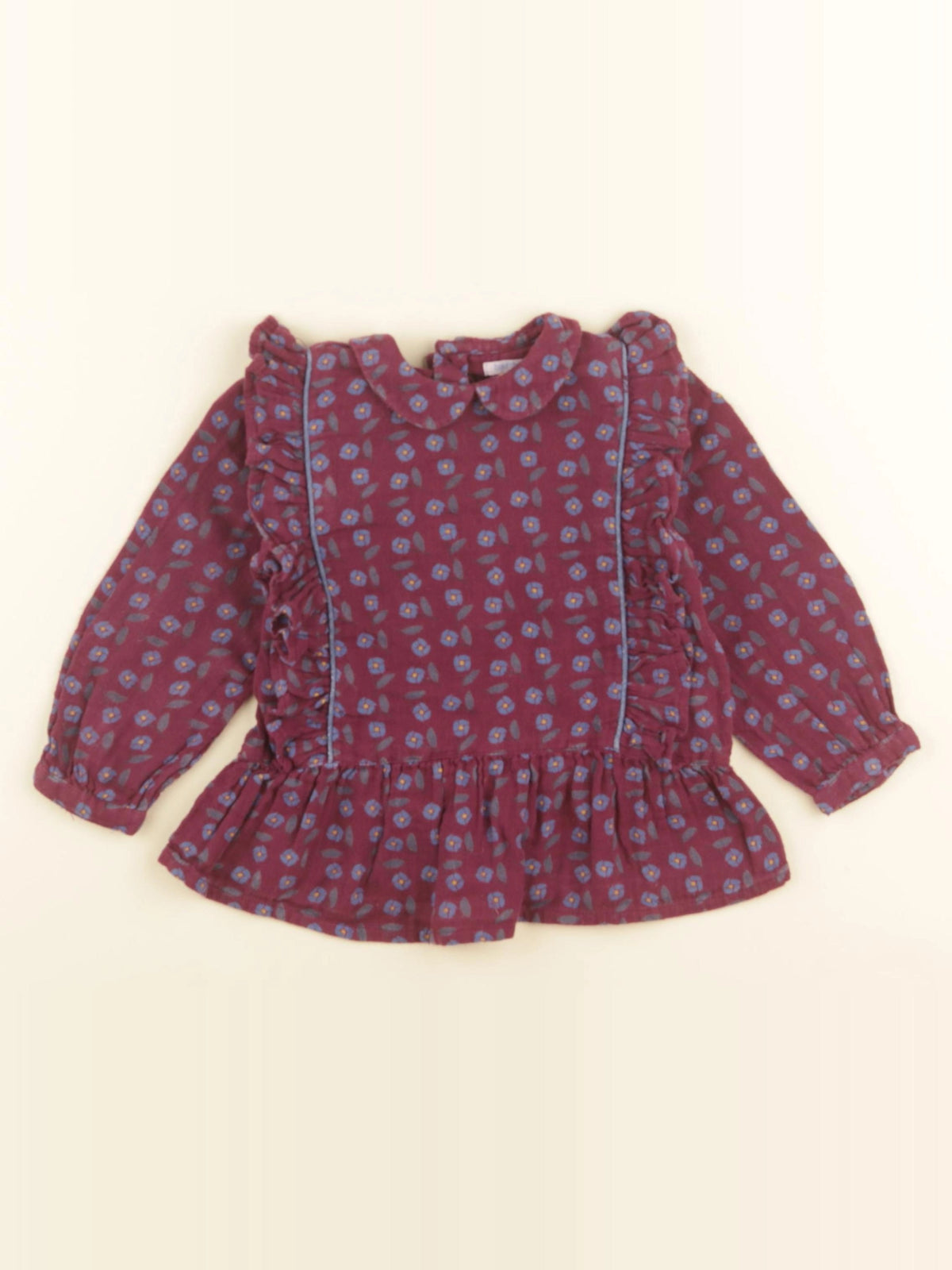 Boutchou - blouse rouge - 24 mois