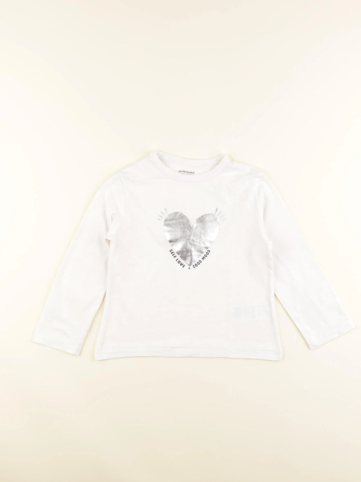 Vertbaudet - tee-shirt blanc - 4 ans