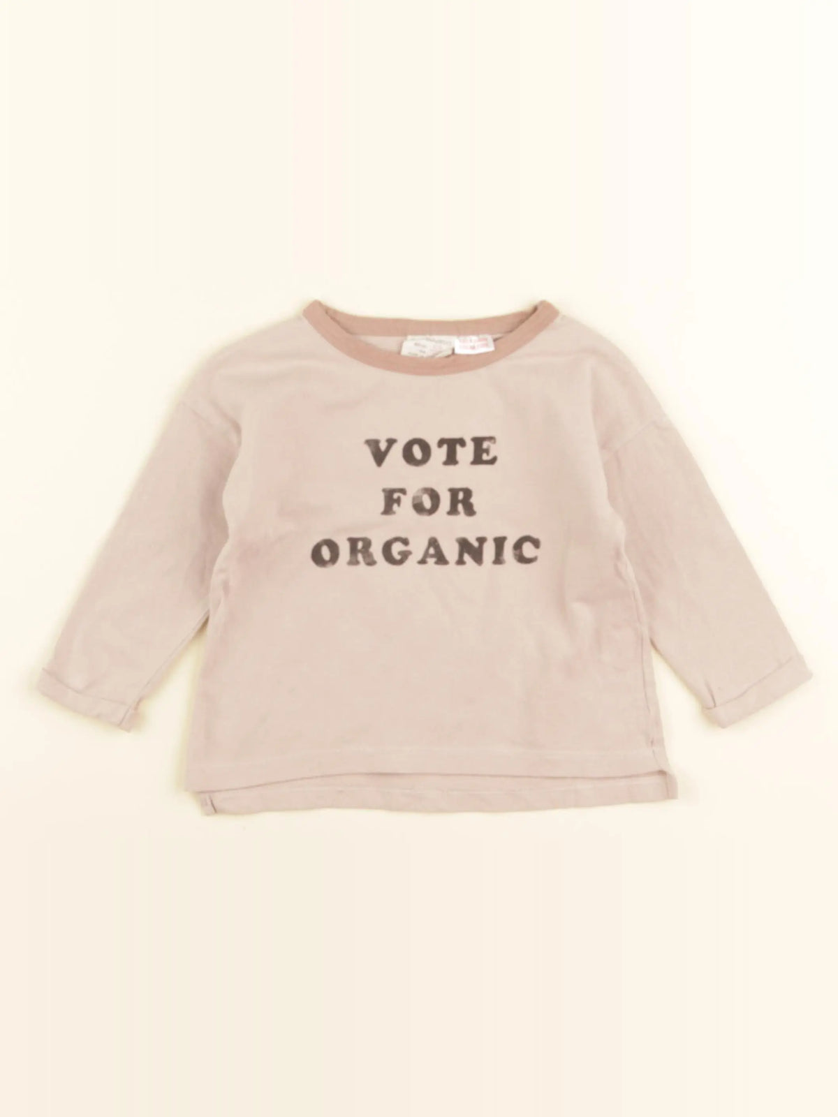 Zara - tee-shirt beige - 6/9 mois