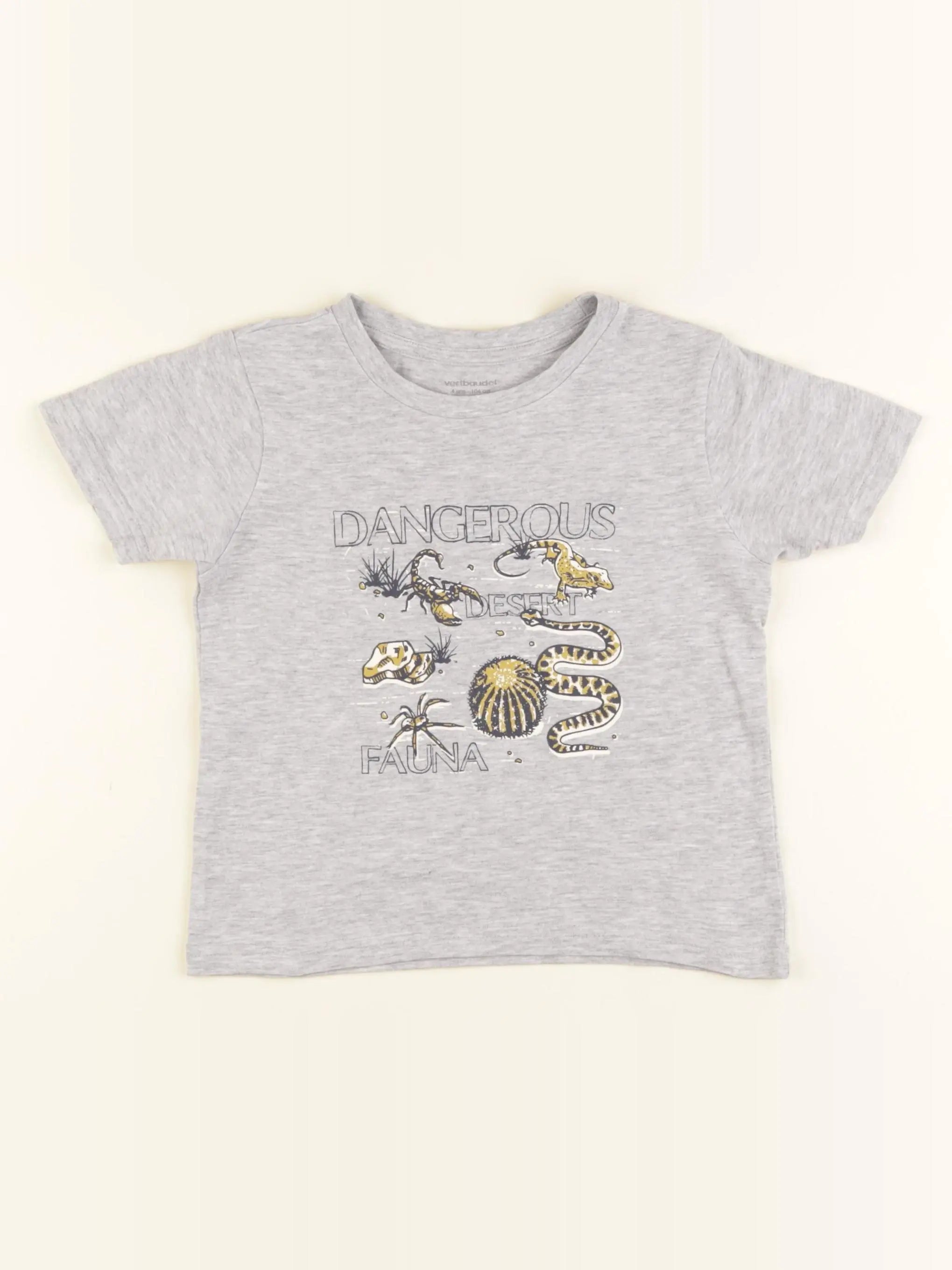 Vertbaudet - tee-shirt gris - 5 ans